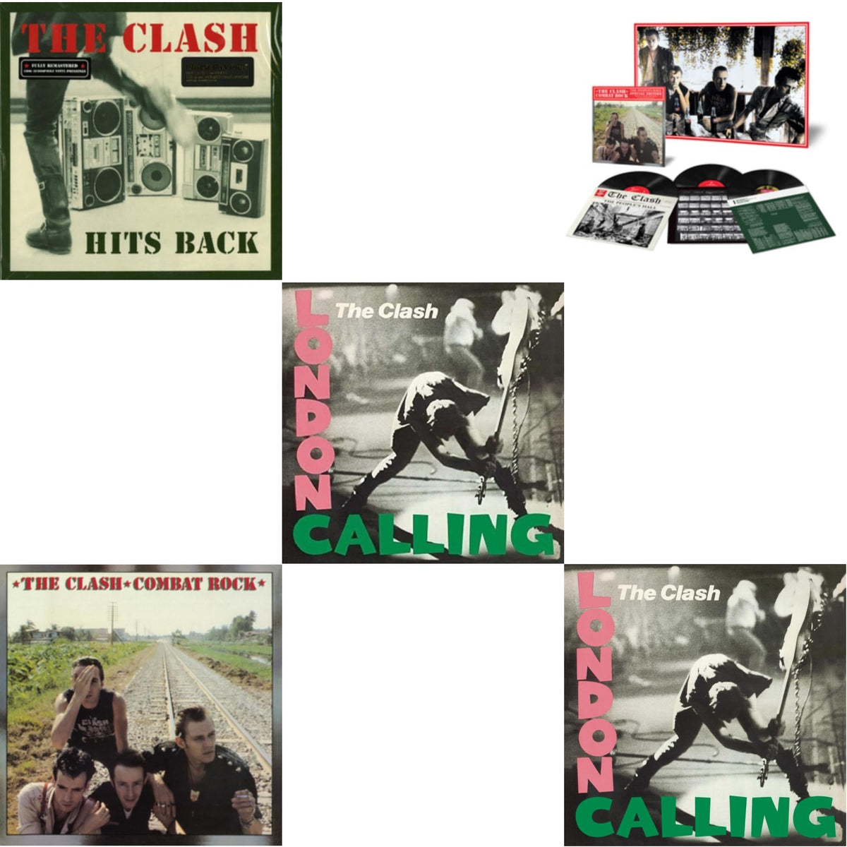 Clash - Hits Back (180G) & Combat Rock (180G/Remastered) & London Calling & Combat Rock + The People's Hall (Special Edition/3LP/180G) & London Calling (2LP/180G/Remastered)