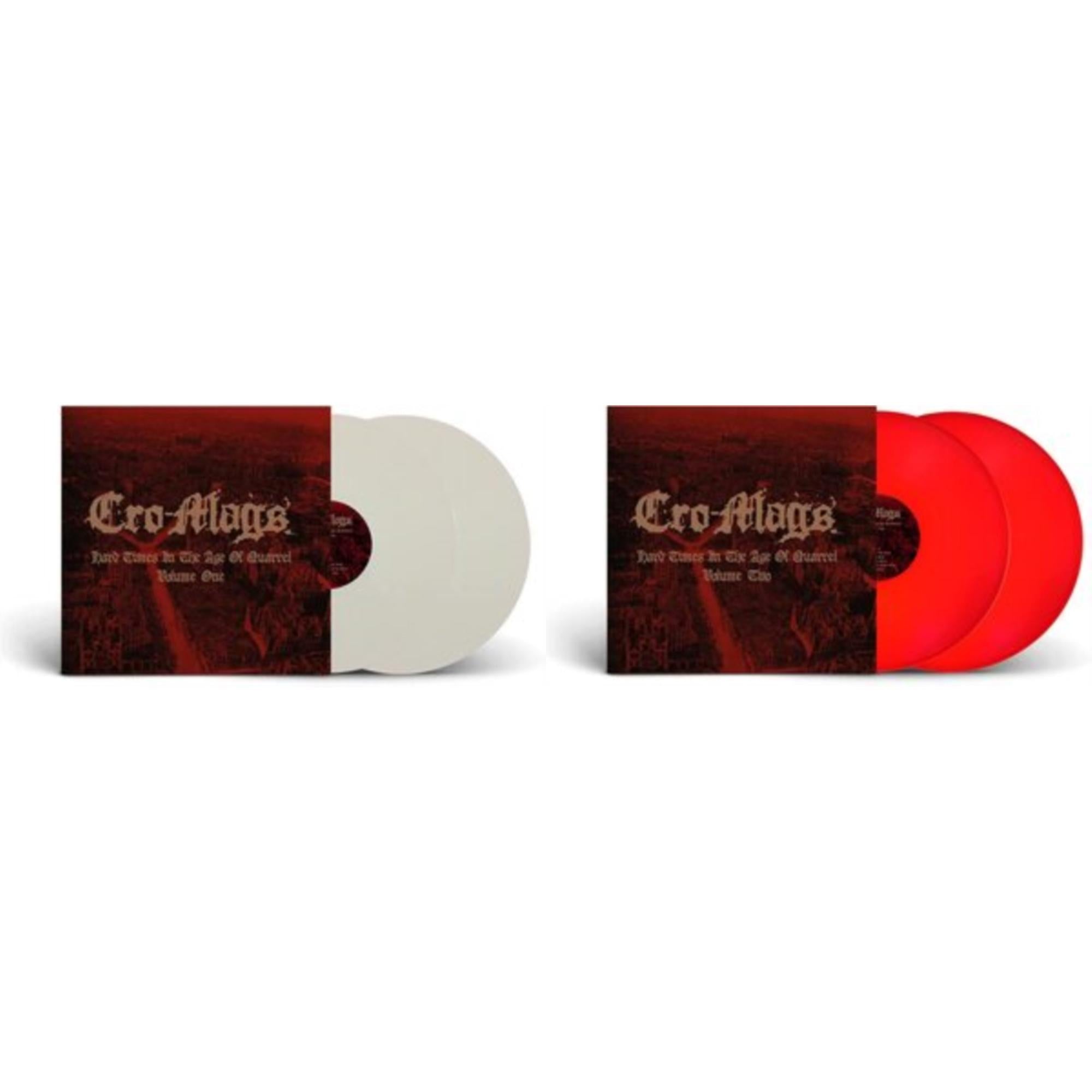 Cro-Mags - Hard Times In The Age Of Quarrel: Vol 1 (2LP/White Vinyl) & Hard Times In The Age Of Quarrel: Vol 2 (2LP/Red Vinyl)