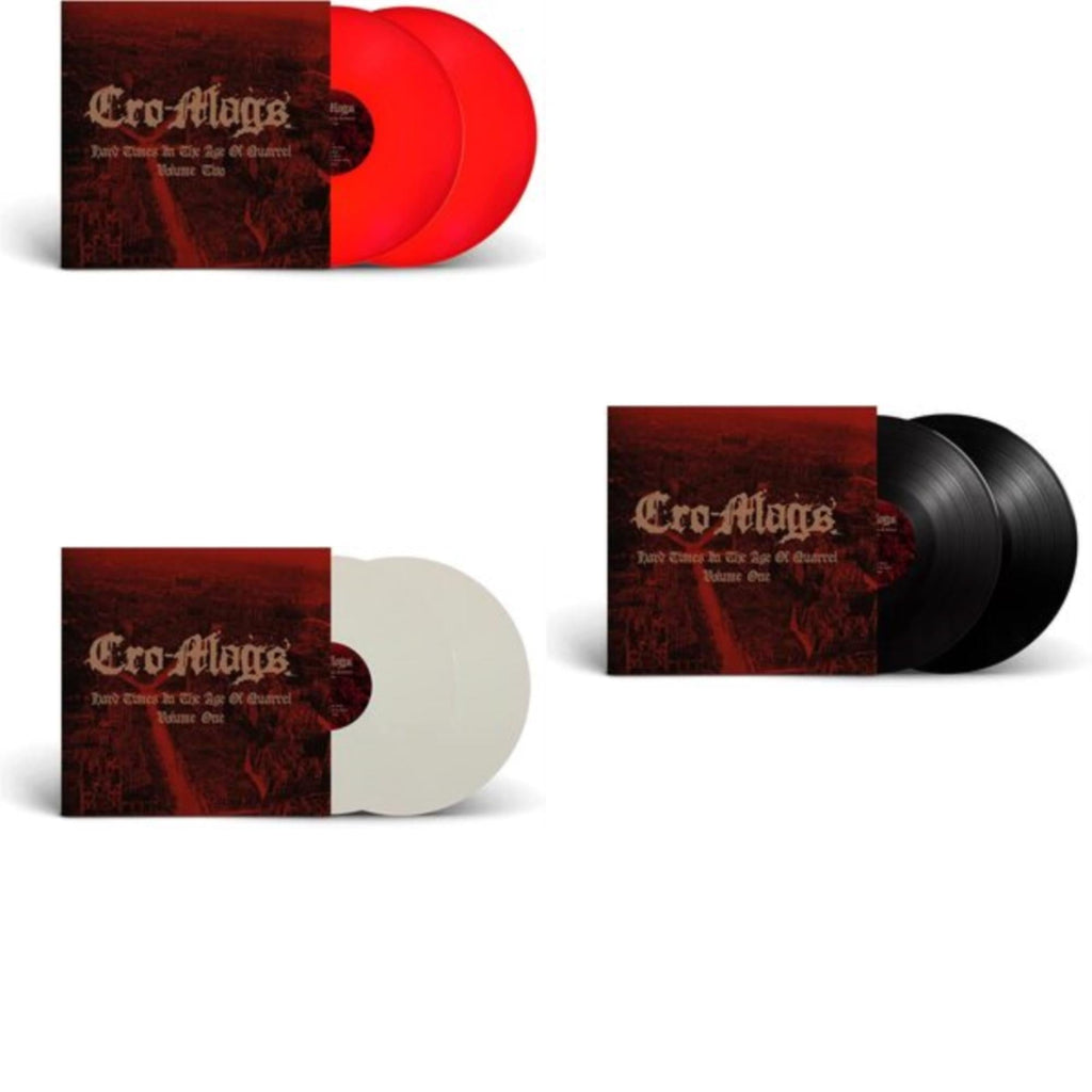 Cro-Mags - Hard Times In The Age Of Quarrel: Vol 2 (2LP/Red Vinyl) & Hard Times In The Age Of Quarrel: Vol 1 (2LP/White Vinyl) & Hard Times In The Age Of Quarrel: Vol 1 (2LP)