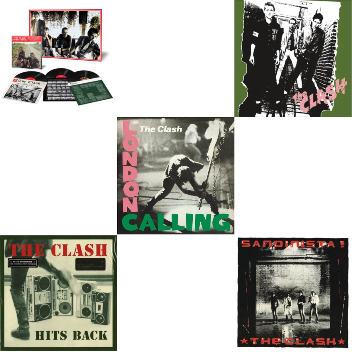Combat Rock + The People's Hall (Special Edition/3LP/180G) & Hits Back (180G) & London Calling (2LP/180G/Remastered) & Clash (180G/Remastered) & Sandinista (3LP/180G/Remastered)