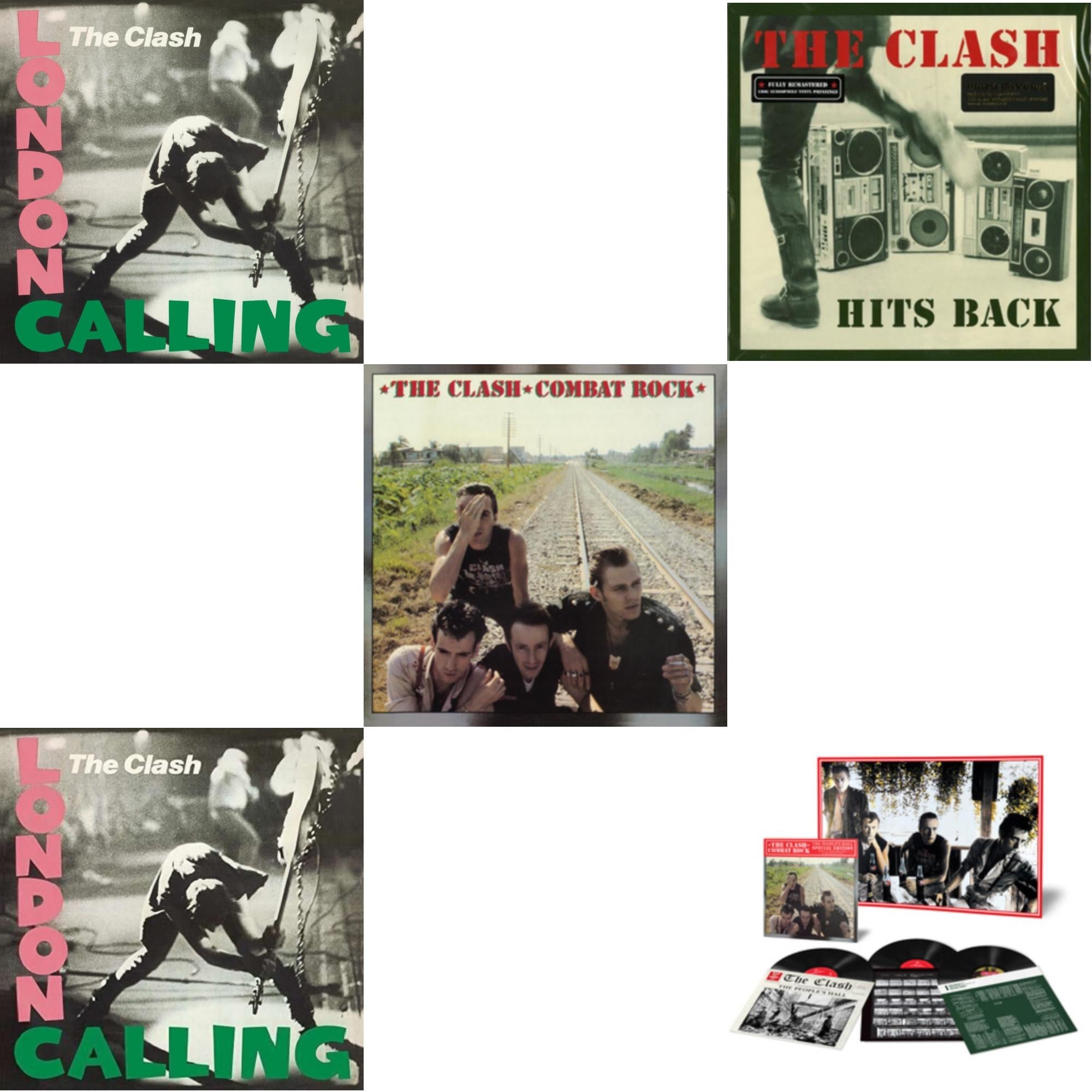 Clash - London Calling (2LP/180G/Remastered) & London Calling & Combat Rock (180G/Remastered) & Hits Back (180G) & Combat Rock + The People's Hall (Special Edition/3LP/180G)