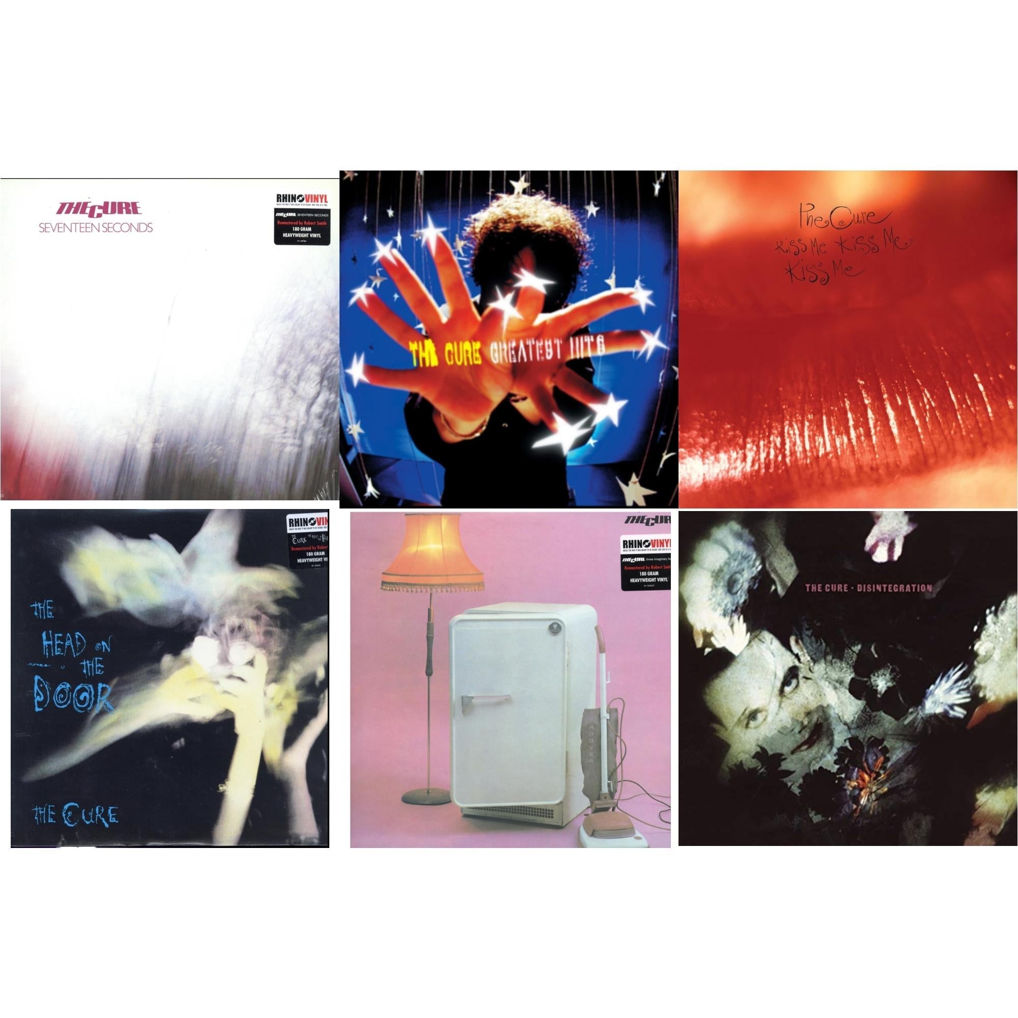 Cure - Seventeen Seconds (180G) & Greatest Hits (2LP) & Kiss Me, Kiss Me, Kiss Me (180G) & Head On The Door (180G) & Three Imaginary Boys (180G) & Disintegration