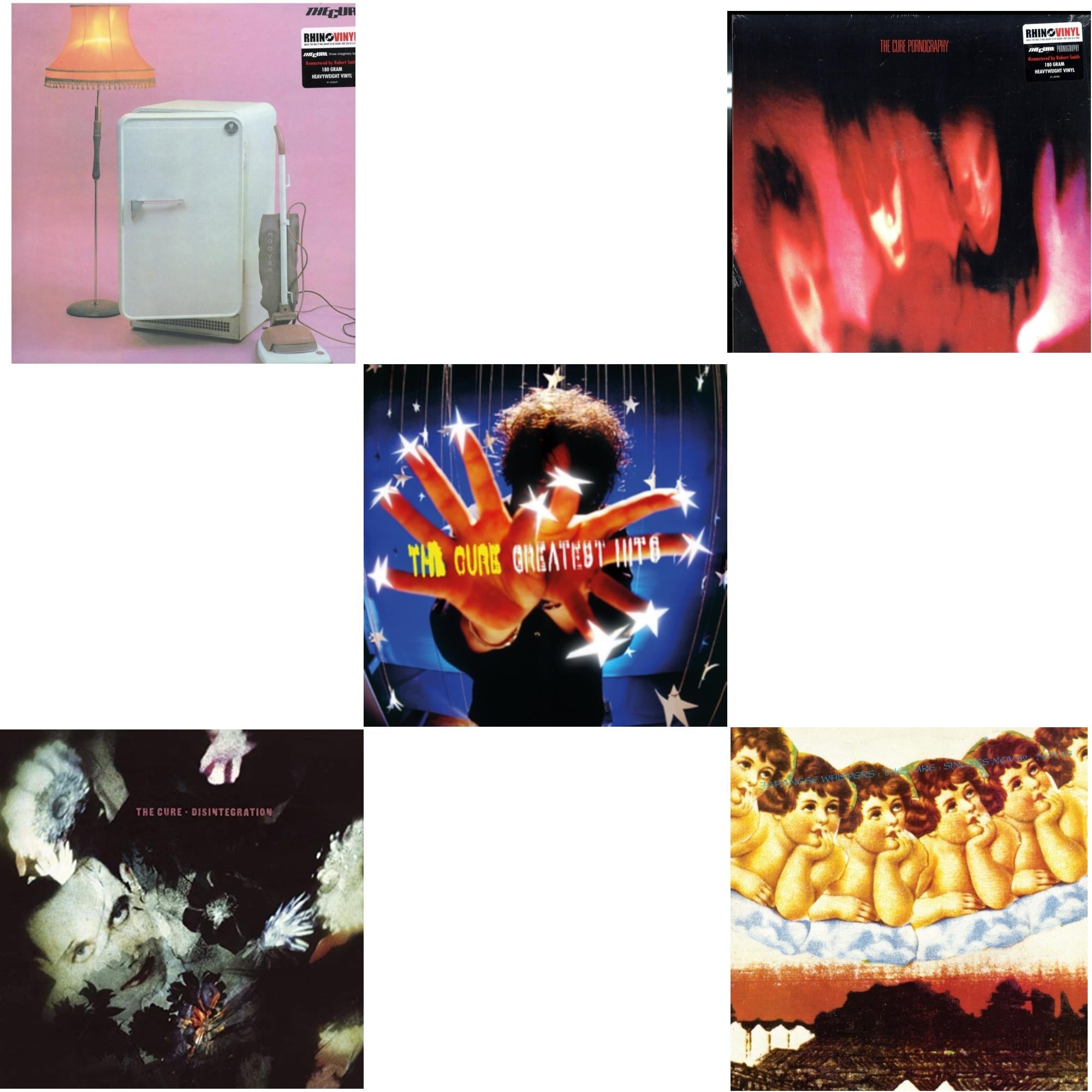 Three Imaginary Boys (180G) & Pornography (180G) & Disintegration & Greatest Hits & Japanese Whispers: The Cure Singles Nov 82:Nov 83 (Clear LP Vinyl/Transclear Sleeve W/ Inner Bag)