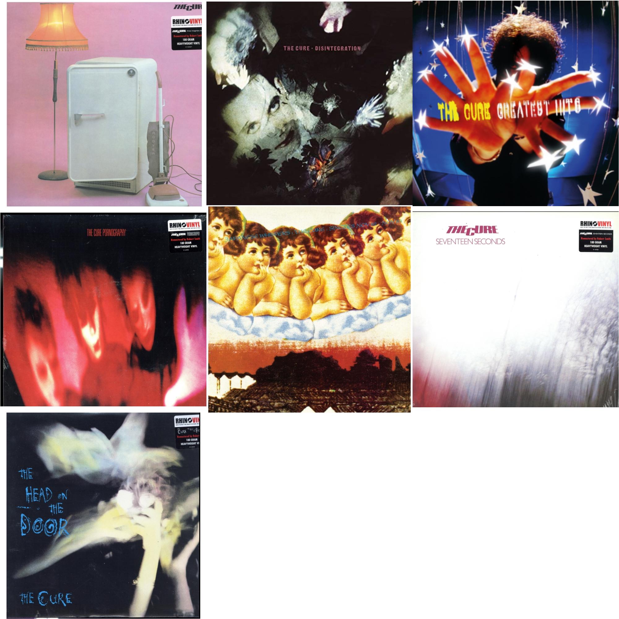 Head On The Door (180G) & Three Imaginary Boys (180G) & Seventeen Seconds (180G) & Pornography (180G) & Disintegration & Greatest Hits & Japanese Whispers: The Cure Singles Nov 82:Nov 83 (Clear LP Vinyl/Transclear Sleeve W/ Inner Bag)