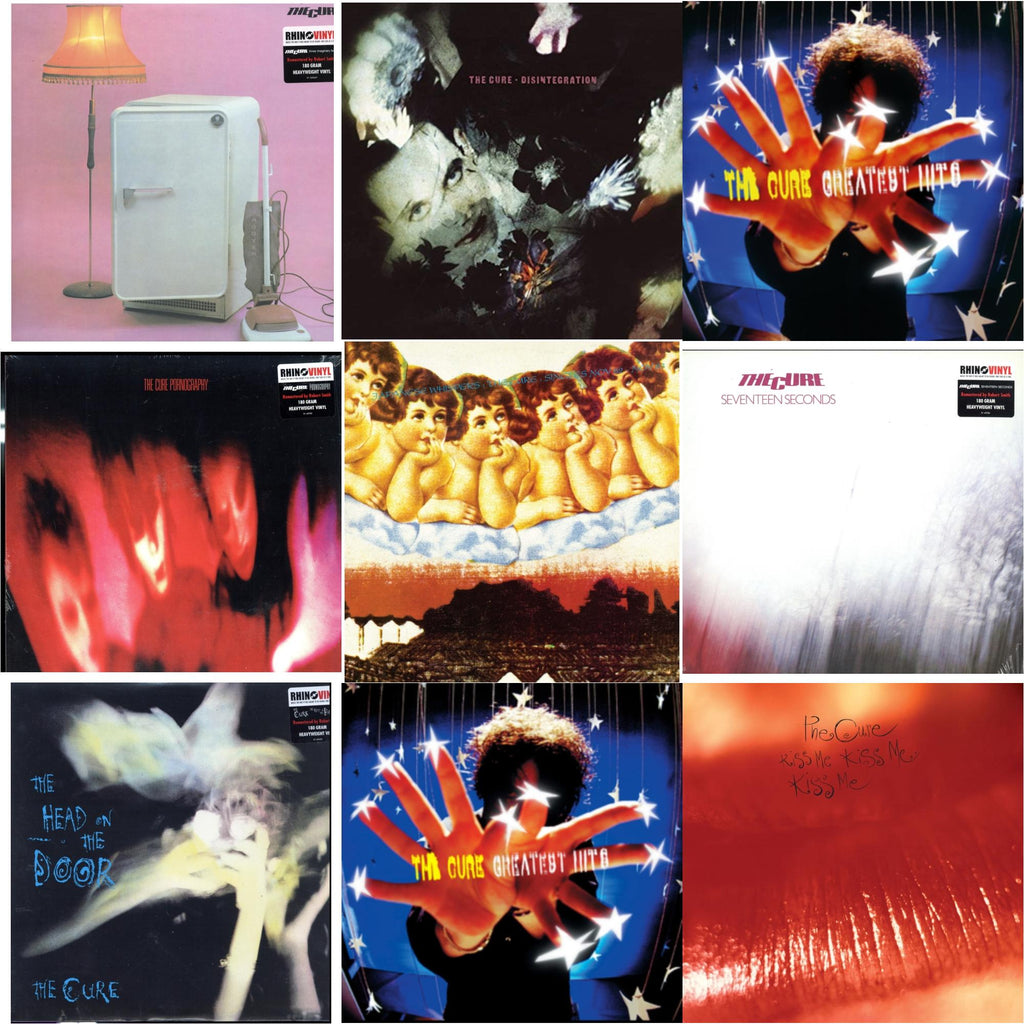 Cure - Greatest Hits (2LP) & Head On The Door (180G) & Kiss Me, Kiss Me, Kiss Me (180G) & Three Imaginary Boys (180G) & Seventeen Seconds (180G) & Pornography (180G) & Disintegration & Greatest Hits & Japanese Whispers: The Cure Singles Nov 82:Nov 83
