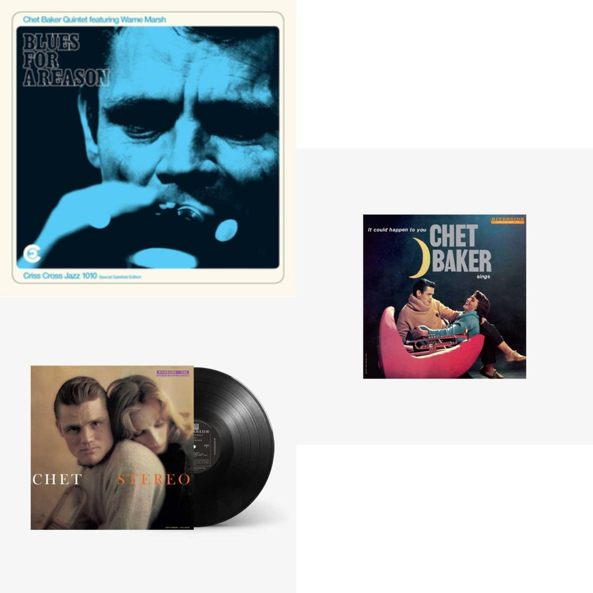 Chet Baker - Blues For A Reason (Feat. Warne Marsh) & Chet & Chet Baker Sings: It Could Happen To You - LP Vinyl Bundle
