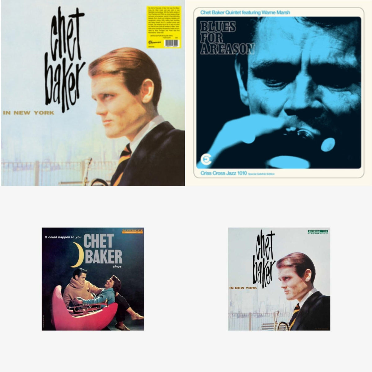 In New York (Clear LP Vinyl) & Blues For A Reason (Feat. Warne Marsh) & Chet Baker Sings: It Could Happen To You & Chet Baker In New York