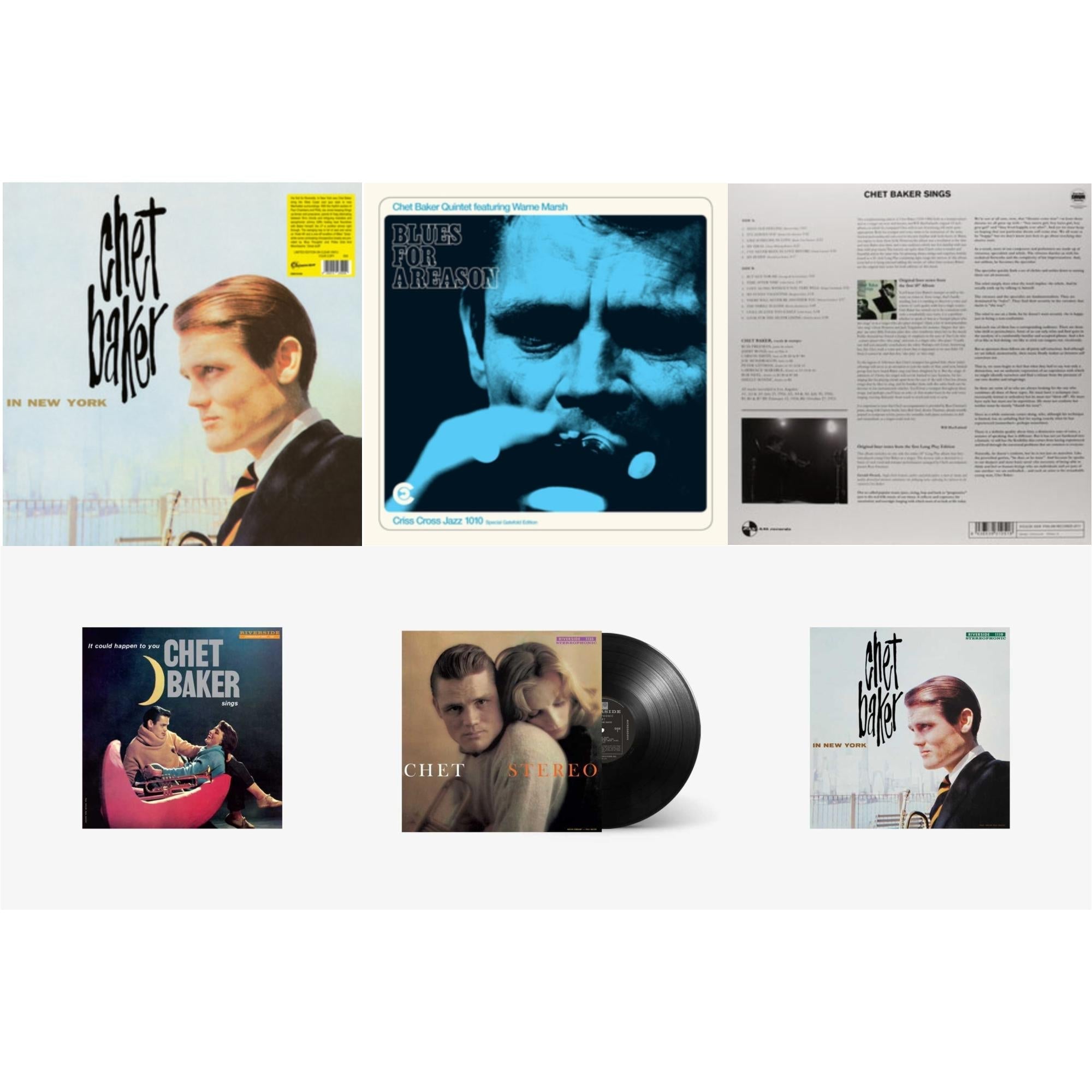 In New York (Clear LP Vinyl) & Blues For A Reason (Feat. Warne Marsh) & Sings & Chet Baker Sings: It Could Happen To You & Chet & Chet Baker In New York