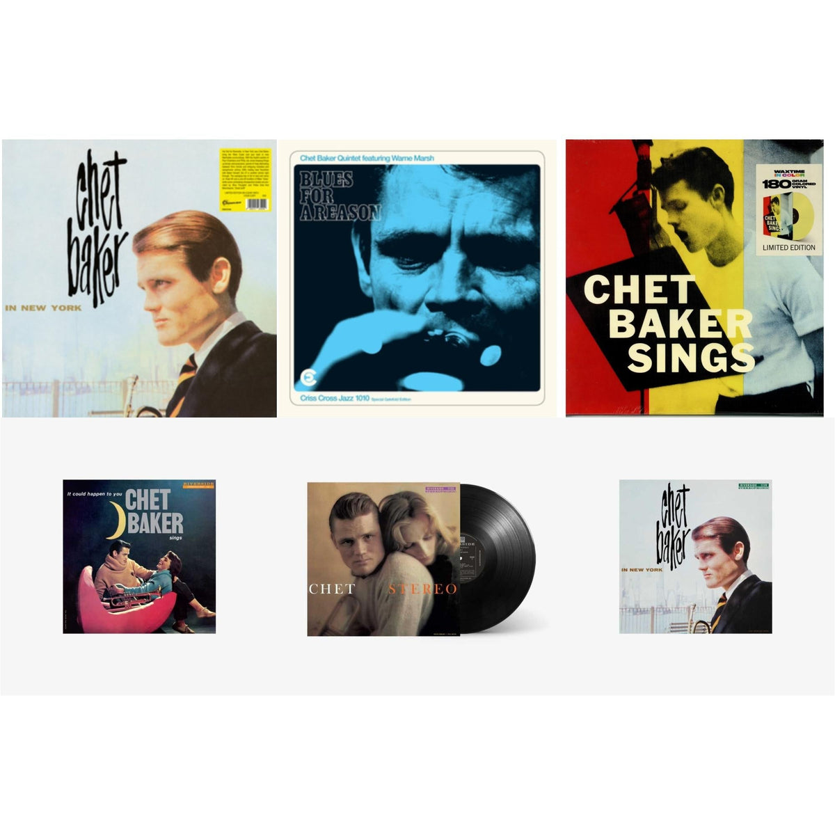 In New York (Clear LP Vinyl) & Blues For A Reason (Feat. Warne Marsh) & Sings (180G/Limited/Yellow LP Vinyl) & Chet Baker Sings: It Could Happen To You & Chet & Chet Baker In New York