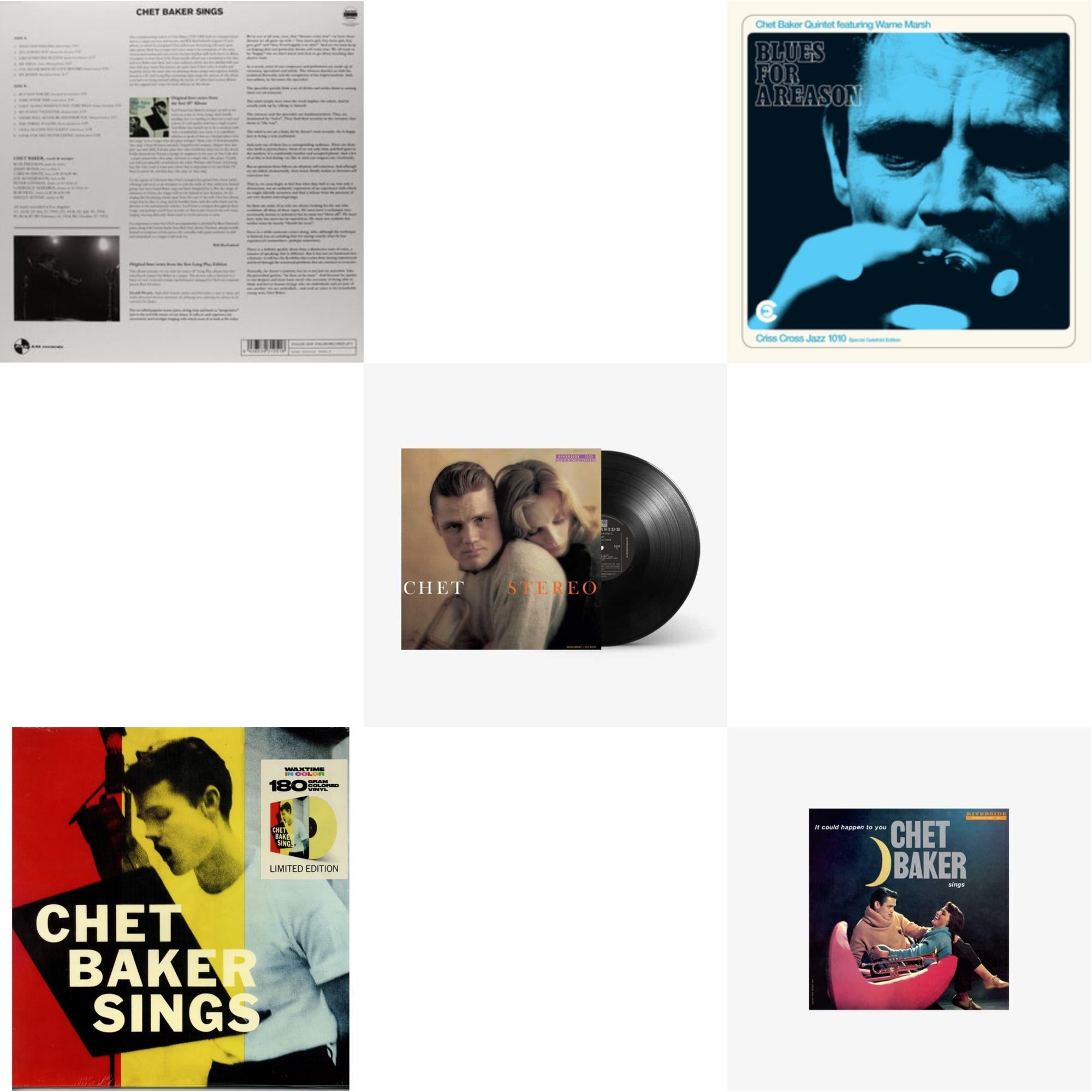 Blues For A Reason (Feat. Warne Marsh) & Sings & Sings (180G/Limited/Yellow LP Vinyl) & Chet Baker Sings: It Could Happen To You & Chet