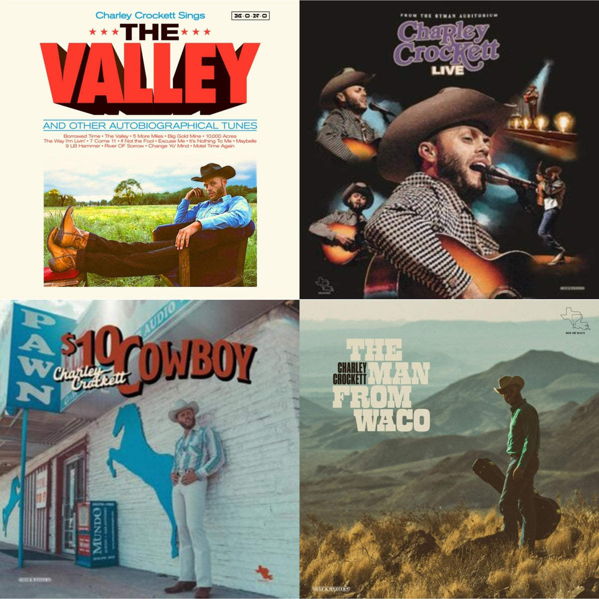 Valley & Live From The Ryman (2LP) & $10 Cowboy & Man From Waco