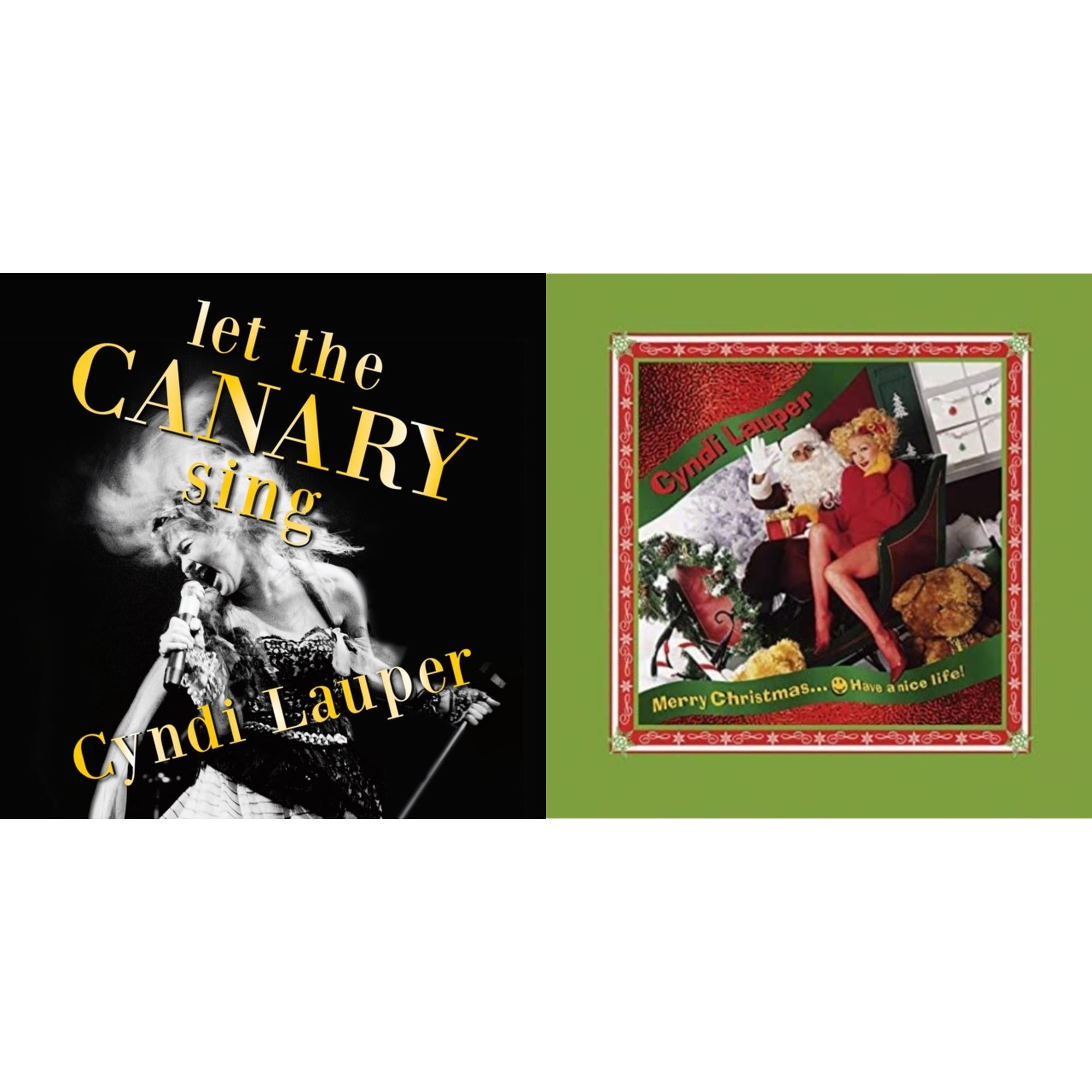 Cyndi Lauper - Let The Canary Sing & Merry Christmas…Have A Nice Life! (Clear With Red & White Candy Cane Swirl LP Vinyl)