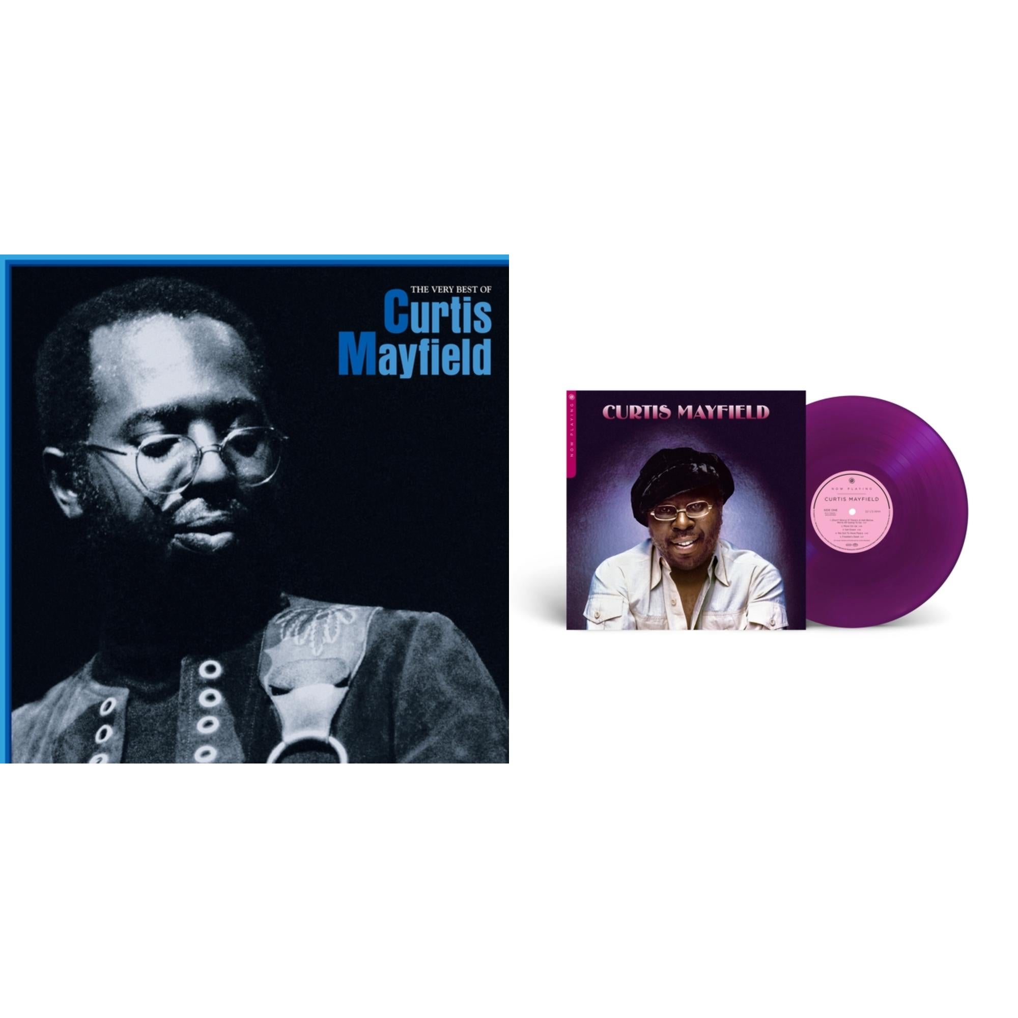 Curtis Mayfield - Now Playing (Grape LP Vinyl) (Syeor) & Very Best Of Curtis Mayfield (2LP)