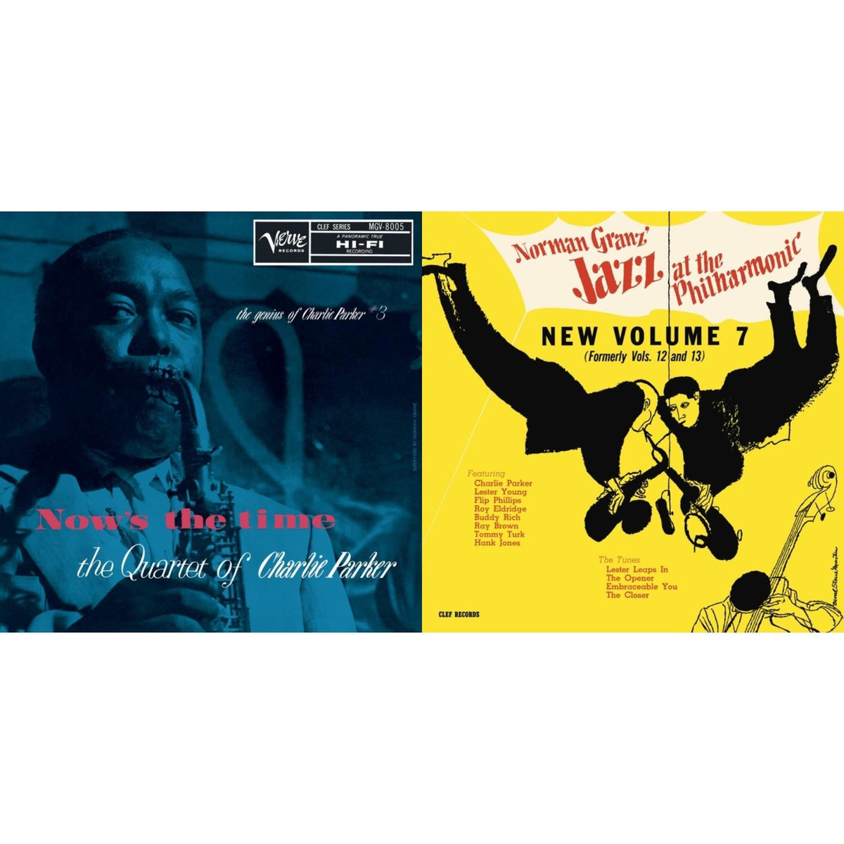 Now's The Time: The Genius Of Charlie Parker # 3 (Verve By Request Series) & Norman Granz' Jazz At The Philharmonic (Yellow LP Vinyl)