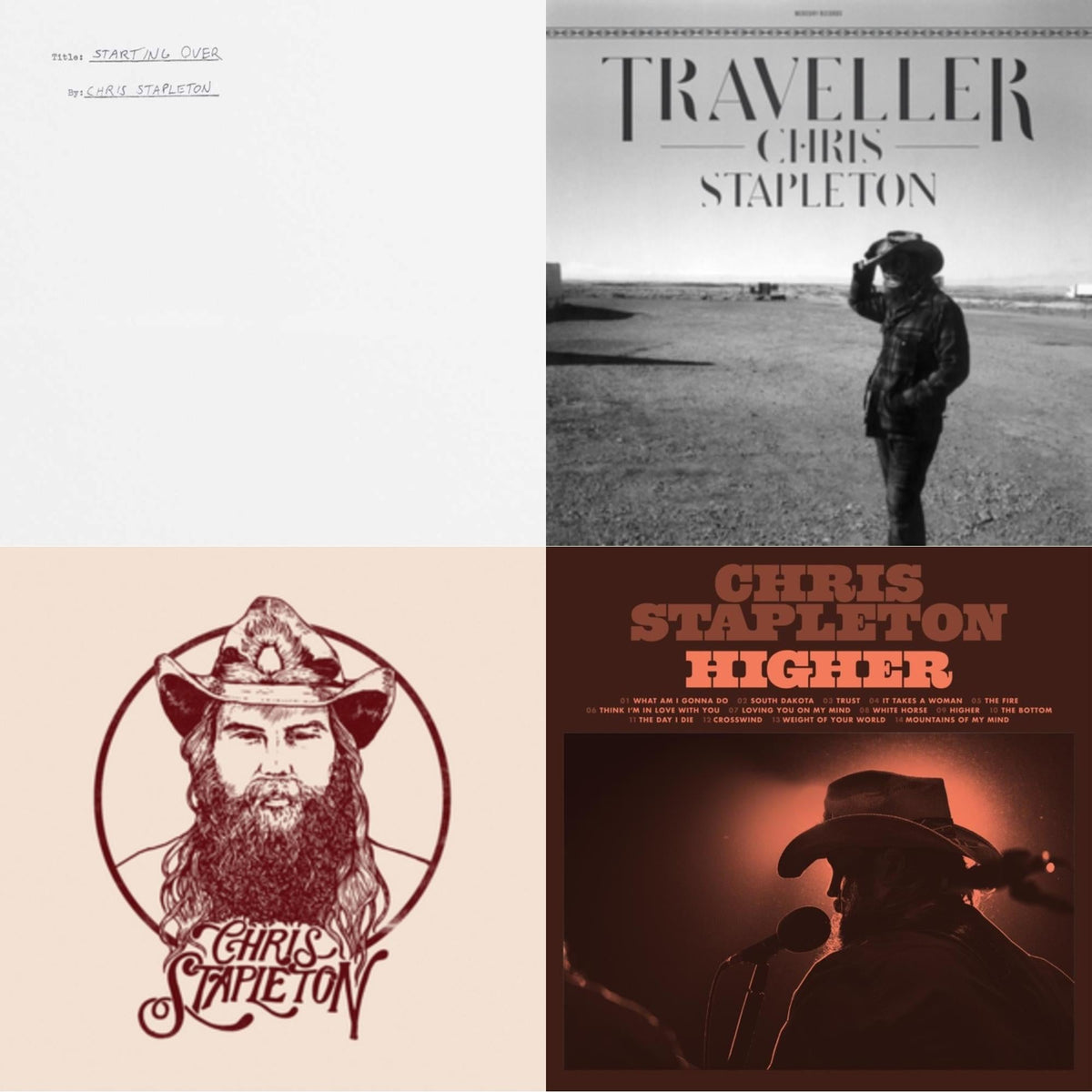 Chris Stapleton - Starting Over (2LP/180G) & Traveller & From A Room: Vol.1 & Higher (2LP/180G)