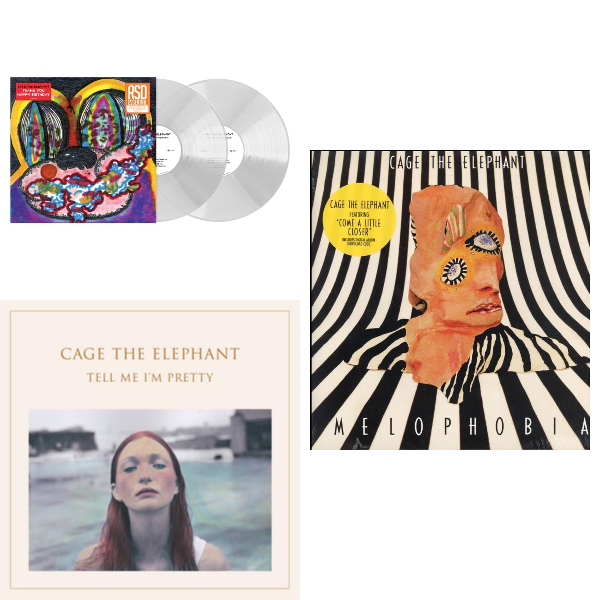 Thank You Happy Birthday (2LP/Utra Clear Vinyl) (Rsd Esstenial) & Tell Me I'm Pretty (180G/Dl Card/Gatefold) & Melophobia (180G/Dl Card)