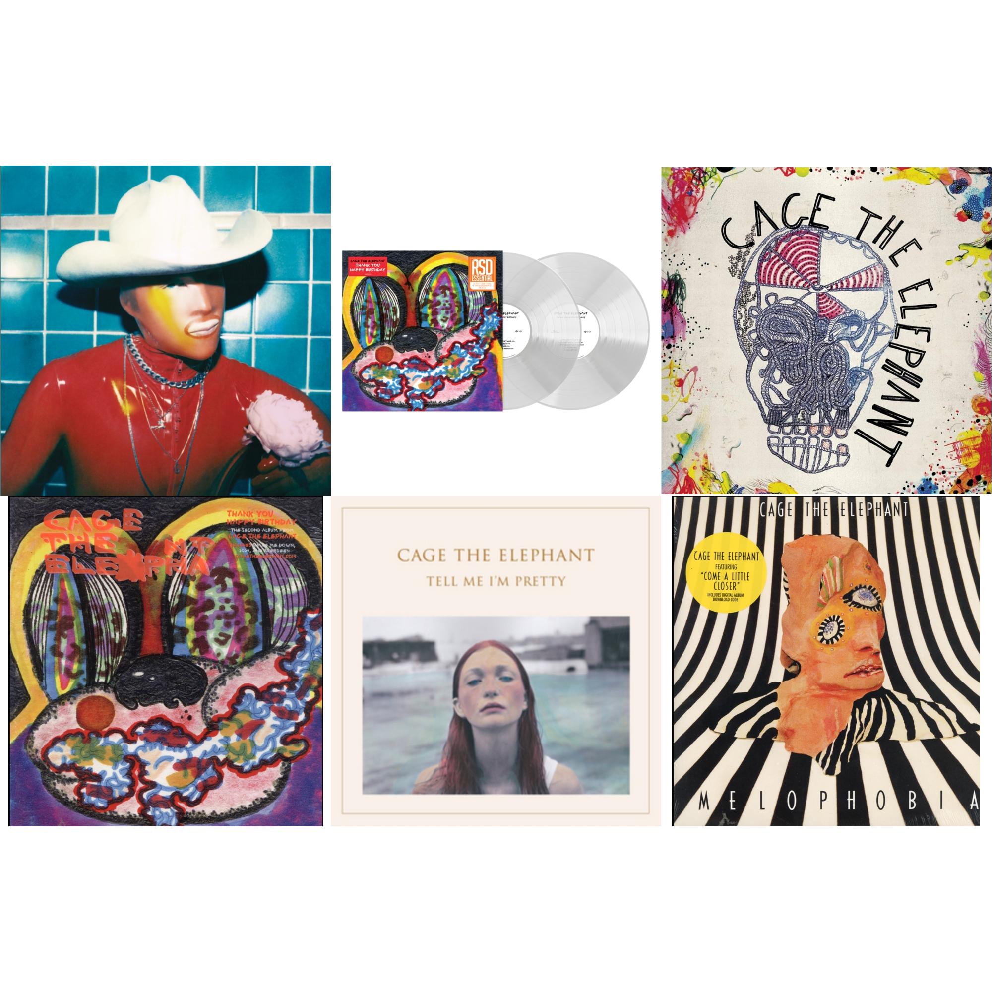 Social Cues (140G/Dl Insert) & Thank You Happy Birthday (2LP/Utra Clear Vinyl) (Rsd Esstenial) & Cage The Elephant (180G) & Thank You Happy Birthday & Tell Me I'm Pretty (180G/Dl Card/Gatefold) & Melophobia (180G/Dl Card)