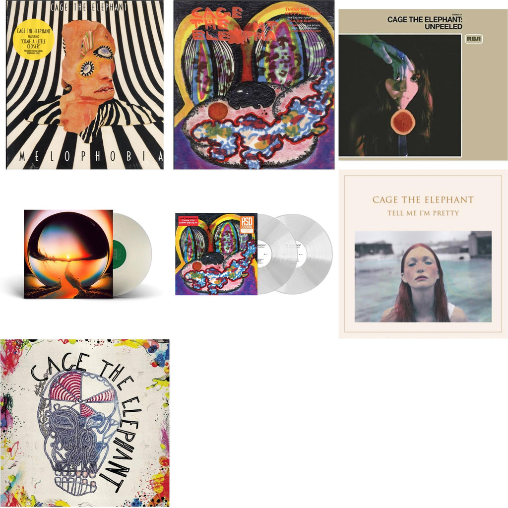 Cage The Elephant - Thank You Happy Birthday (2LP/Utra Clear Vinyl) (Rsd Esstenial) & Neon Pill (Milky Clear LP Vinyl) (I) & Cage The Elephant (180G) & Thank You Happy Birthday & Tell Me I'm Pretty (180G/Dl Card/Gatefold) & Melophobia (180G/Dl Card)