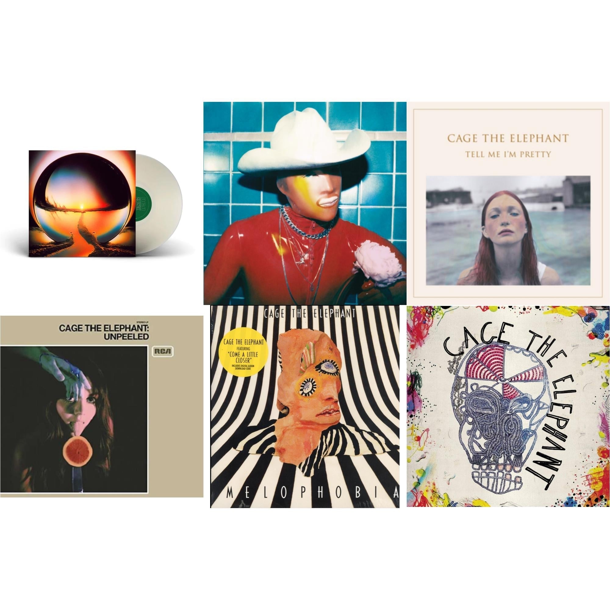 Social Cues (140G/Dl Insert) & Neon Pill (Milky Clear LP Vinyl) (I) & Cage The Elephant (180G) & Tell Me I'm Pretty (180G/Dl Card/Gatefold) & Melophobia (180G/Dl Card) & Unpeeled (2LP/140G/Gatefold)