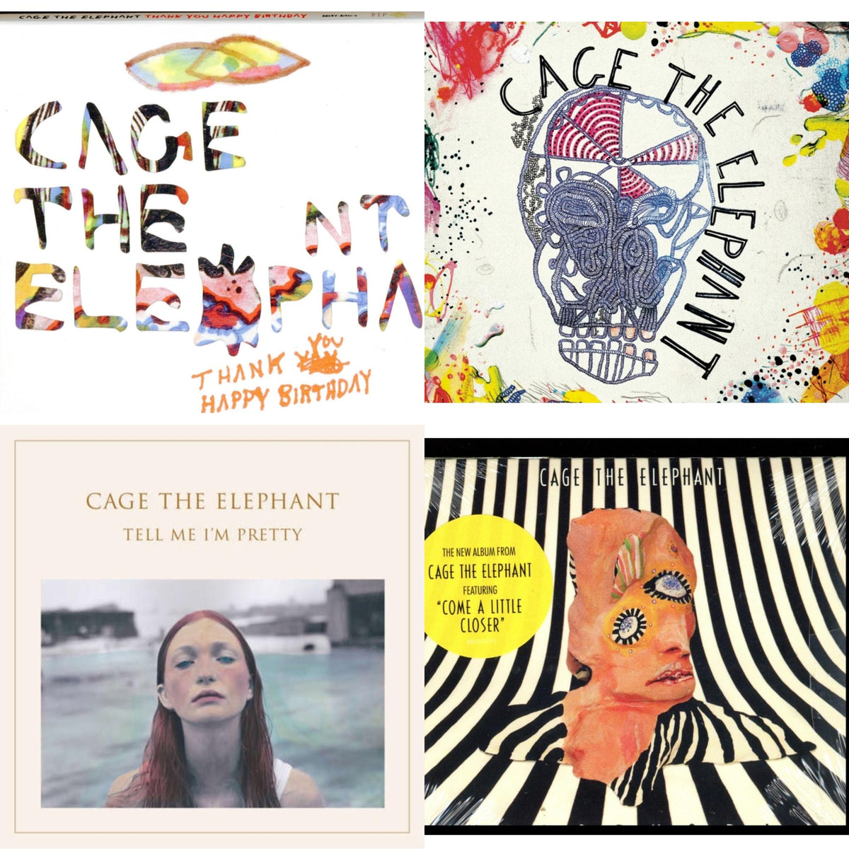 Cage The Elephant - Thank You Happy Birthday & Cage The Elephant & Tell Me I'm Pretty & Melophobia - CD Bundle