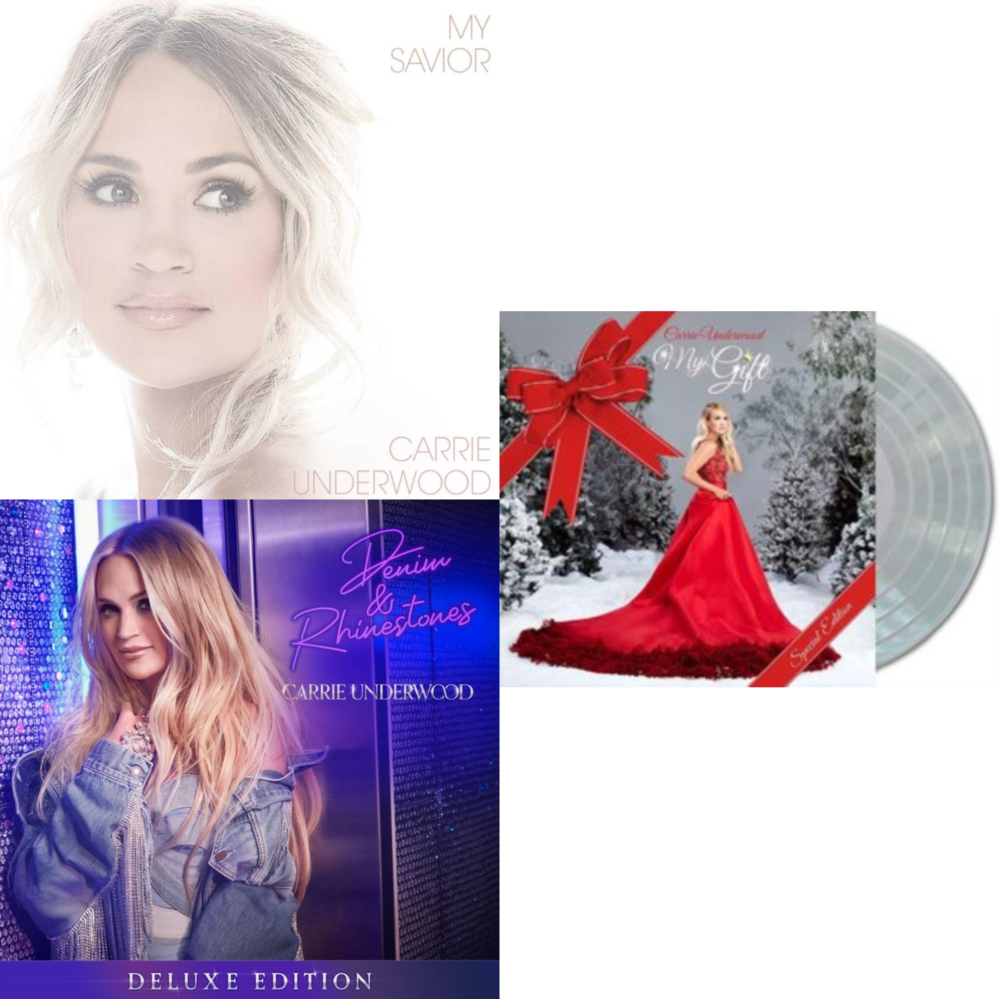 Carrie Underwood - My Savior (White Vinyl/2LP) & Denim & Rhinestones (Deluxe Edition/Picture Disc/2LP) & My Gift (Special Edition) (Crystal Clear Vinyl/2LP)
