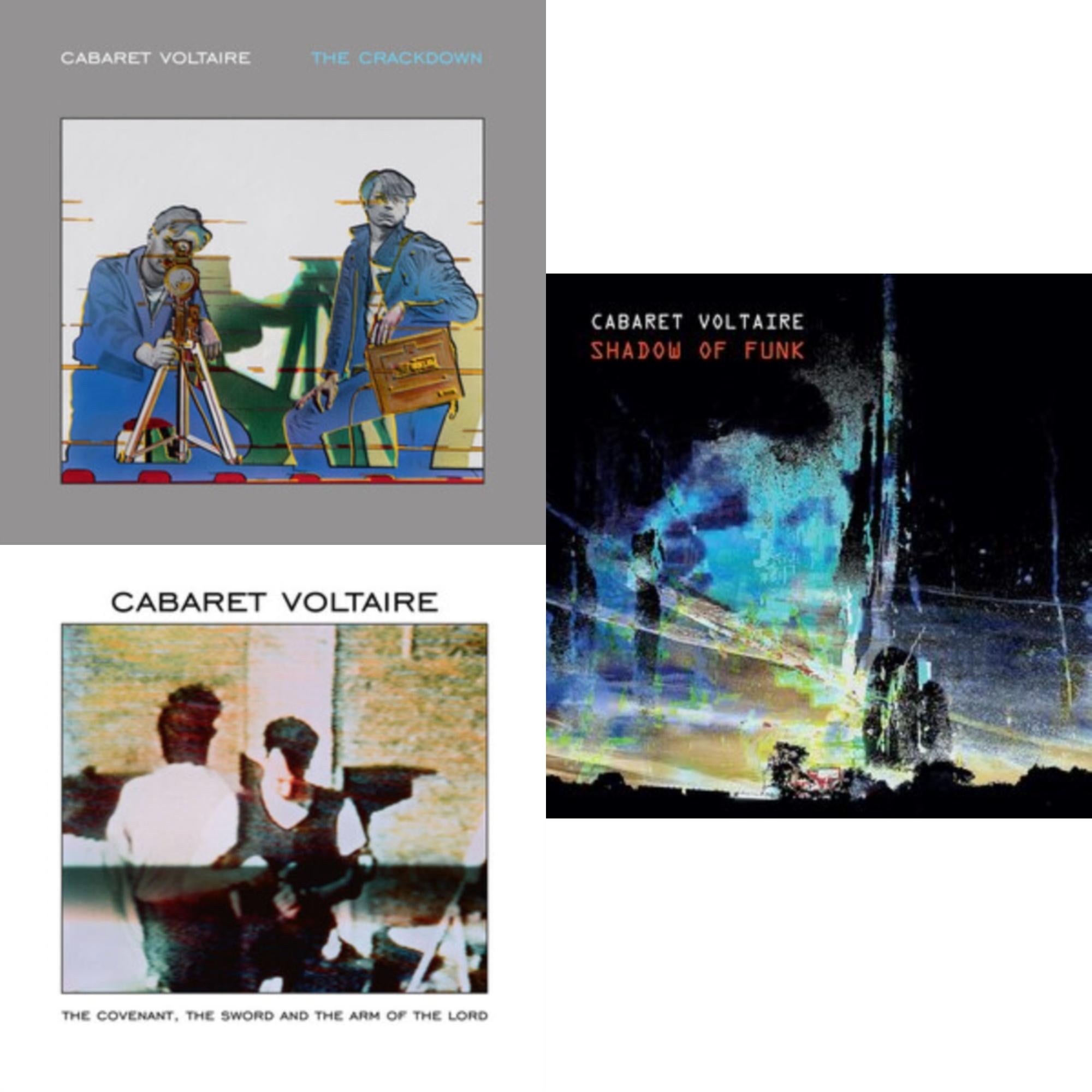 Cabaret Voltaire - Crackdown (Limited Edition/Grey LP Vinyl) & Covenant, The Sword & The Arm Of The Lord (Limited Edition/White LP Vinyl) & Shadow Of Funk