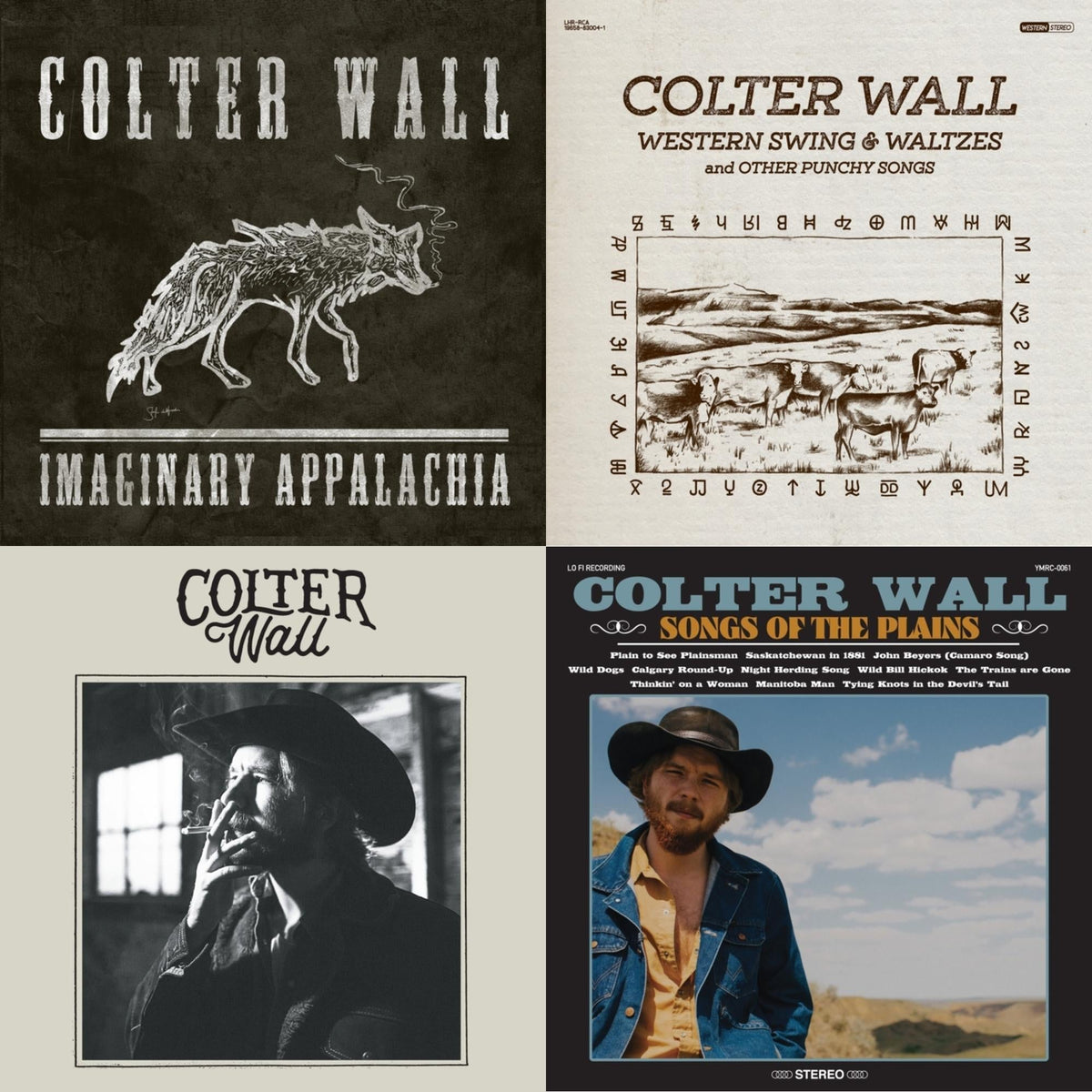 Colter Wall - Imaginary Appalachia (Red LP Vinyl) & Colter Wall (Red LP Vinyl) & Western Swing & Waltzes (Red LP Vinyl) & Songs Of The Plains