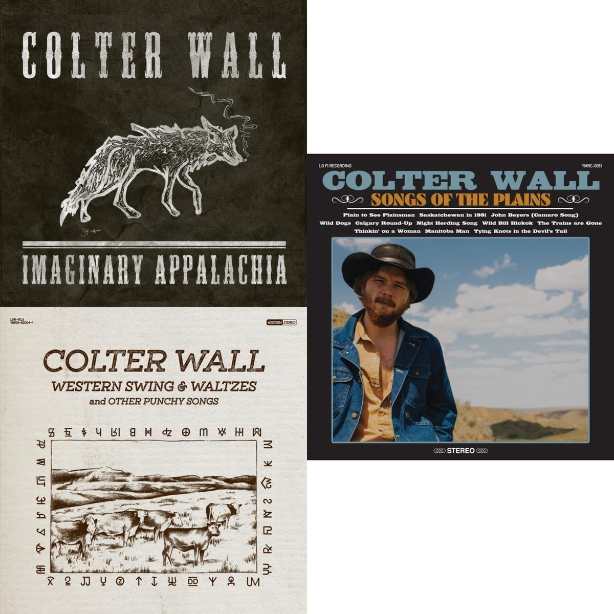 Colter Wall - Imaginary Appalachia (Red LP Vinyl) & Western Swing & Waltzes (Red LP Vinyl) & Songs Of The Plains