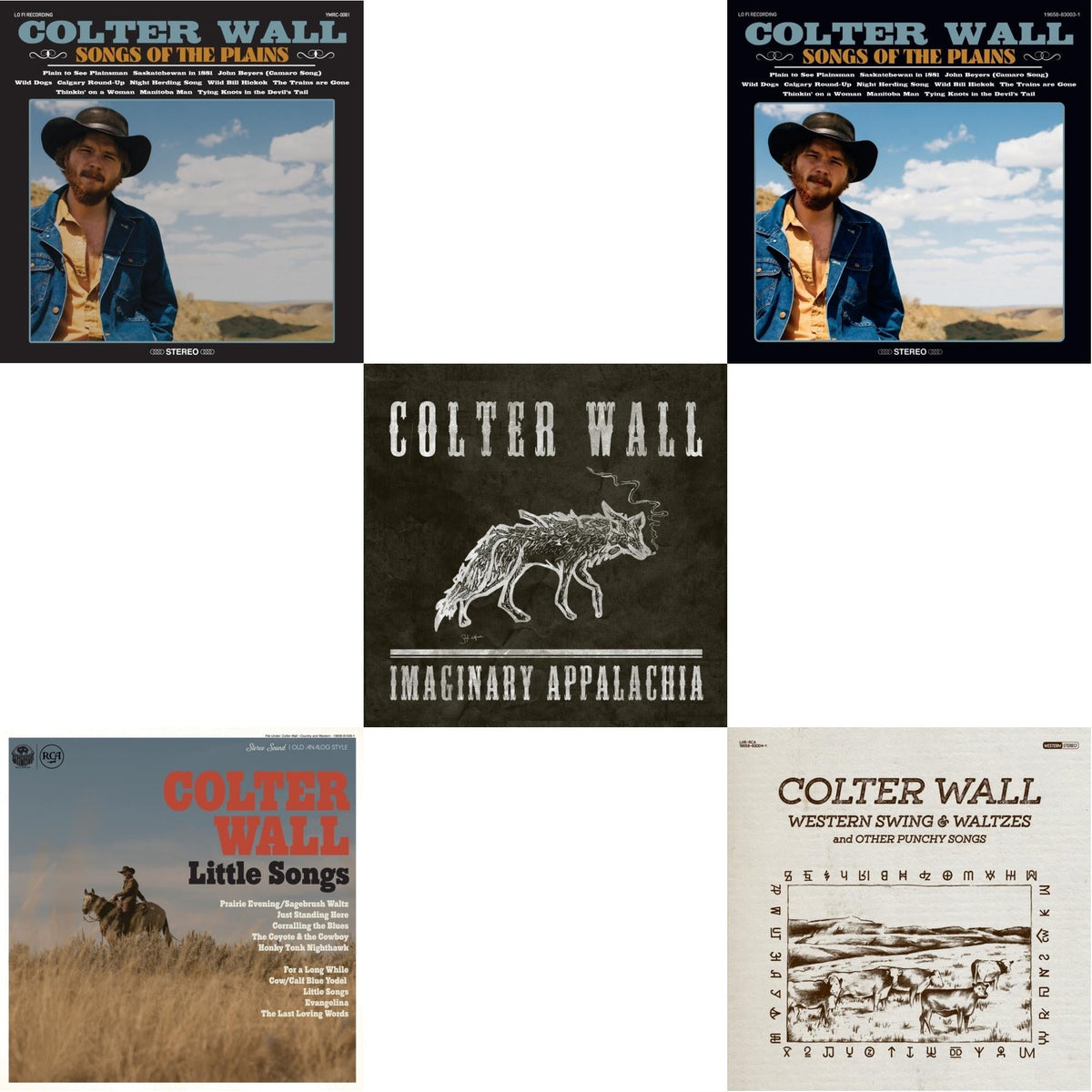 Colter Wall - Little Songs & Imaginary Appalachia (Red LP Vinyl) & Songs Of The Plains (Red LP Vinyl) & Western Swing & Waltzes (Red LP Vinyl) & Songs Of The Plains
