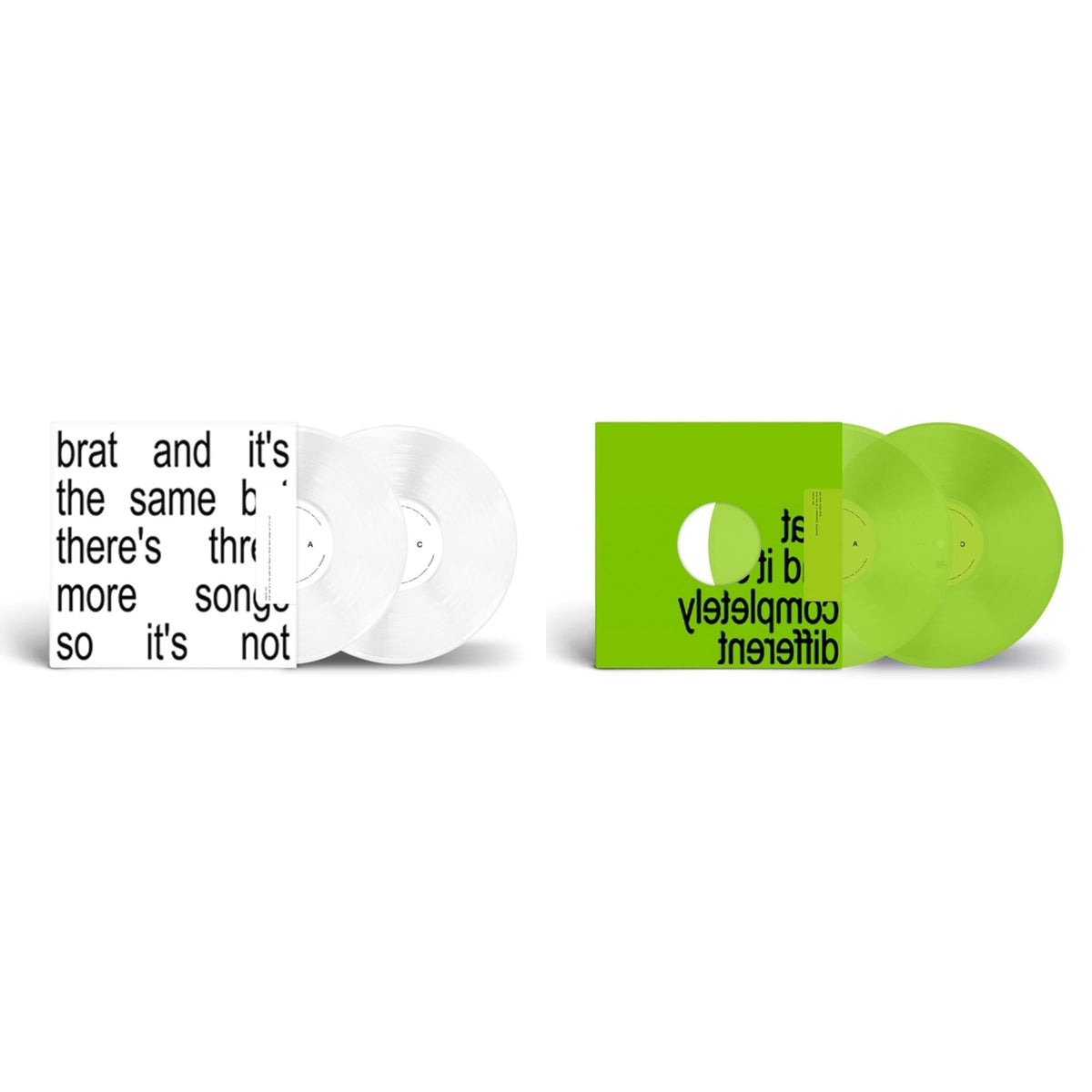 Brat & It's The Same But There's Three More Songs So It's Not (2LP/White Vinyl) & Brat & It's Completely Different (2LP/Brat Green Vinyl)