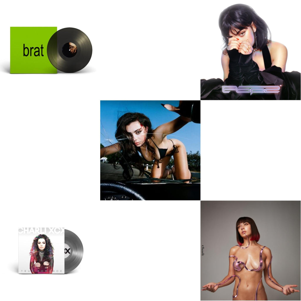Charli Xcx - Brat (Black Ice LP Vinyl) & True Romance Original Angels Repress & Crash & Pop 2 (5 Year Anniversary) & Charli Charli (2LP)