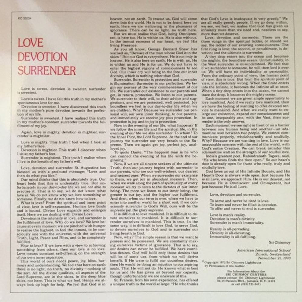 Carlos Santana & Mahavishnu John McLaughlin – Love Devotion Surrender (LP Vinyl) Vinyl Record