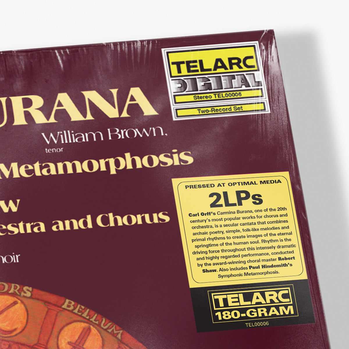 Carl Orff's Carmina Burana & Paul Hindemith's Symphonic Metamorphosis (2 LP) Vinyl Record