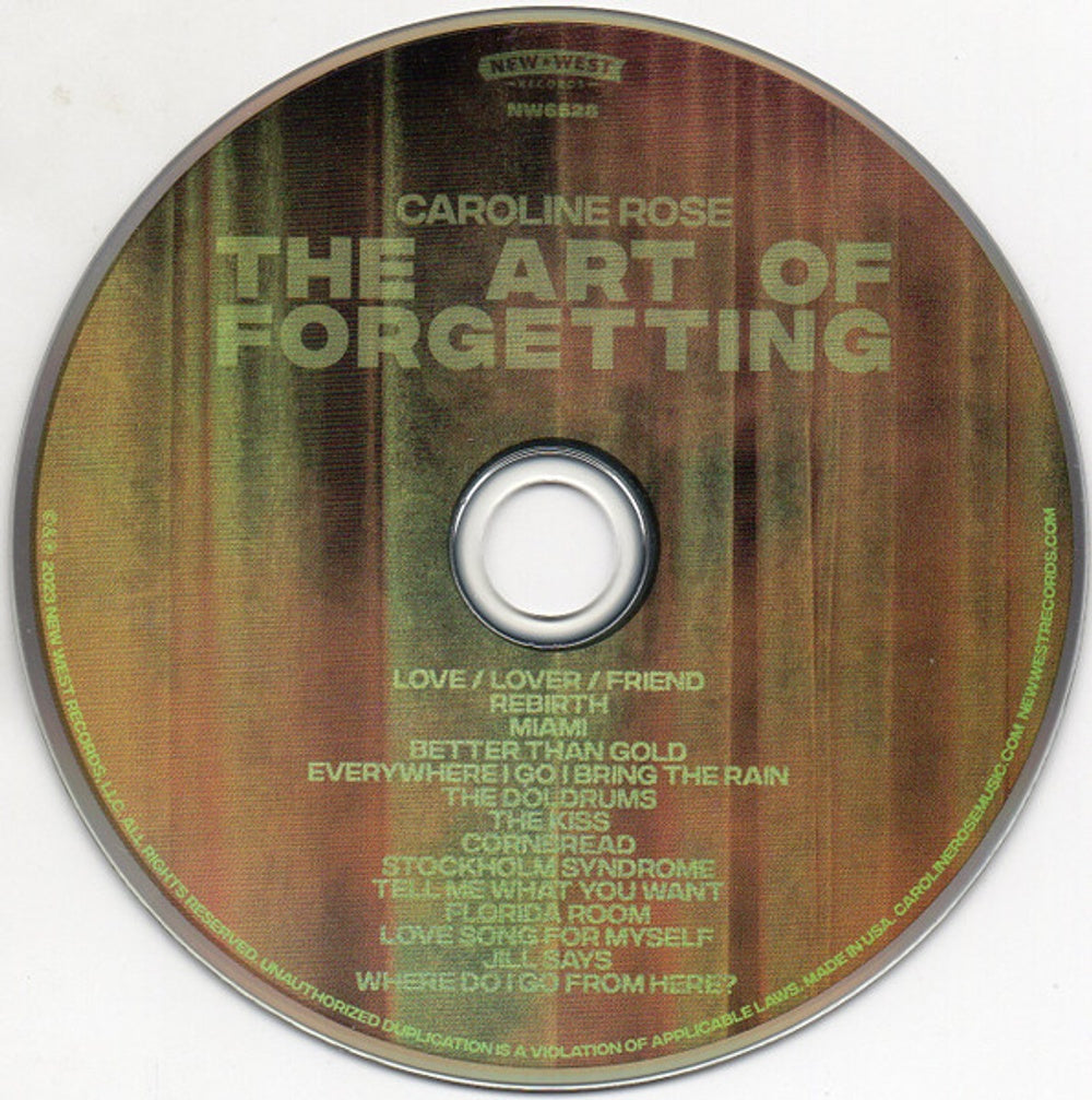 Caroline Rose – The Art of Forgetting Music CD
