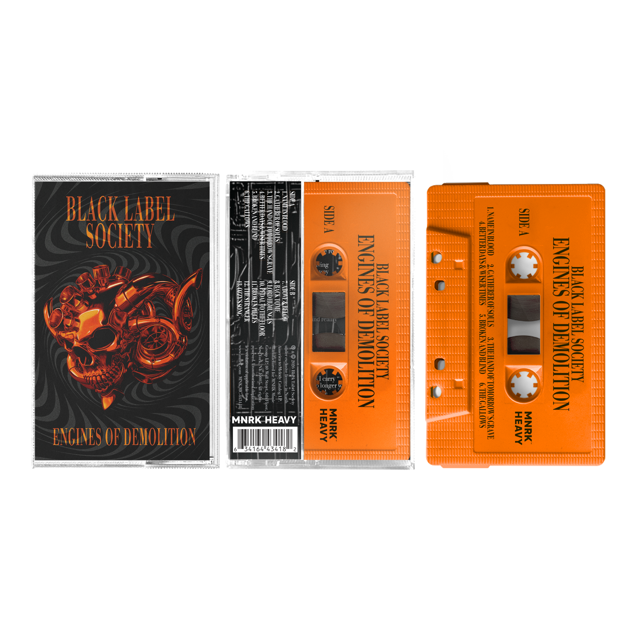 Black Label Society – Engines of Demolition Orange Cassette Tape