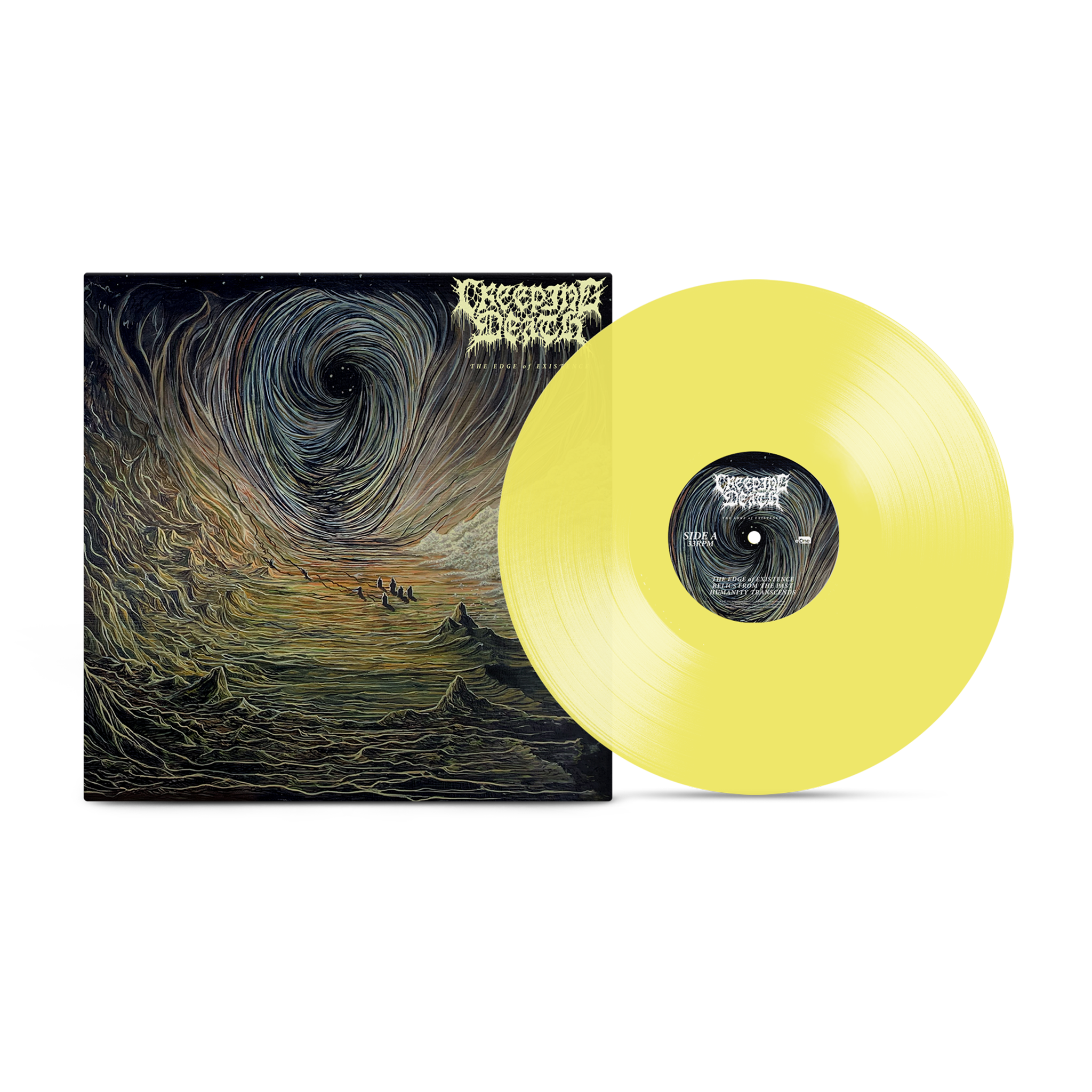 Creeping Death - The Edge of Existence Clear Yellow Vinyl Record