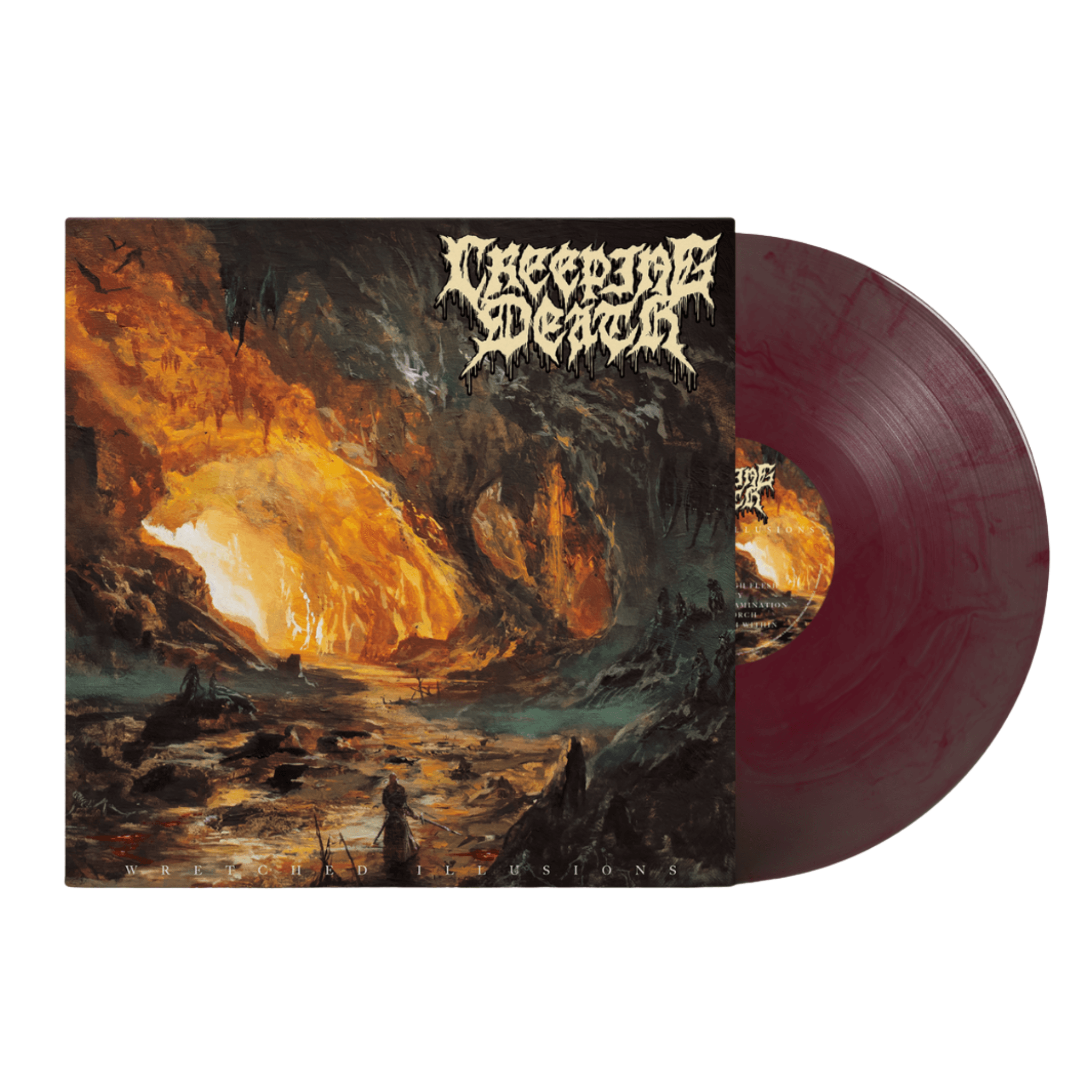 Creeping Death - "Wretched Illusions" Grape Galaxy LP Vinyl Record