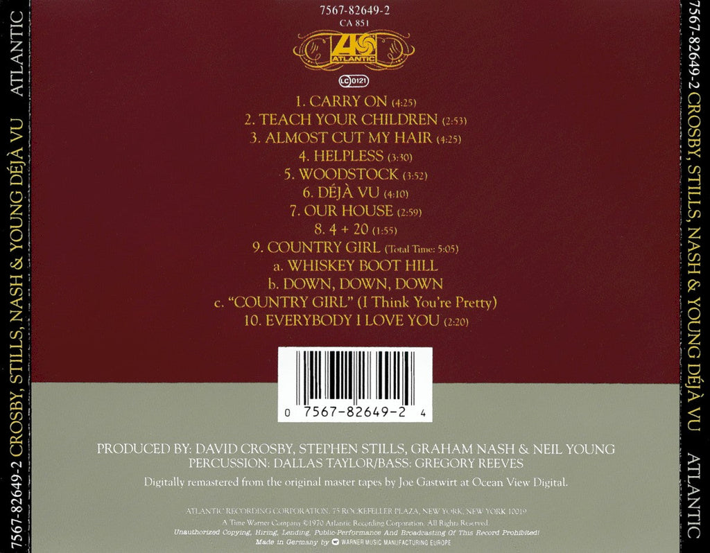 Crosby, Stills, Nash & Young – Deja Vu (Remastered) Music CD