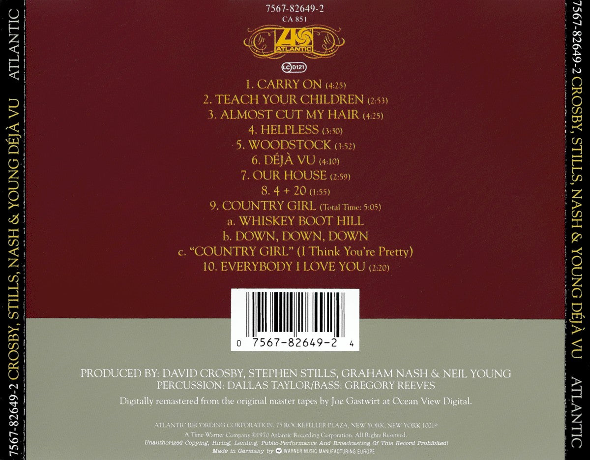 Crosby, Stills, Nash & Young – Deja Vu (Remastered) Music CD