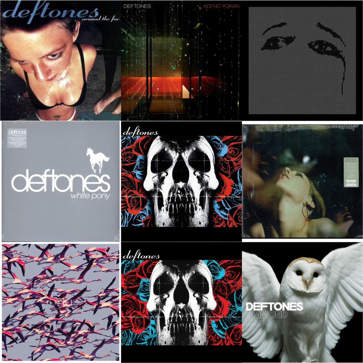 Deftones & Deftones (X) (20Th Anniversary/Ruby Red LP Vinyl) & Ohms & Gore (White LP Vinyl) & Koi No Yokan & Saturday Night Wrist & Around The Fur (180G) & White Pony & Diamond Eyes