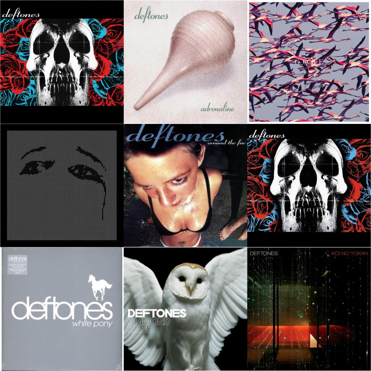 Deftones & Deftones (X) (20Th Anniversary/Ruby Red LP Vinyl) & Ohms & Gore (White LP Vinyl) & Koi No Yokan & Around The Fur (180G) & Adrenaline & White Pony & Diamond Eyes