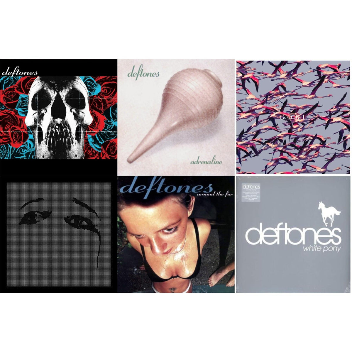 Deftones (X) (20Th Anniversary/Ruby Red LP Vinyl) & Ohms & Gore (White LP Vinyl) & Around The Fur (180G) & Adrenaline & White Pony