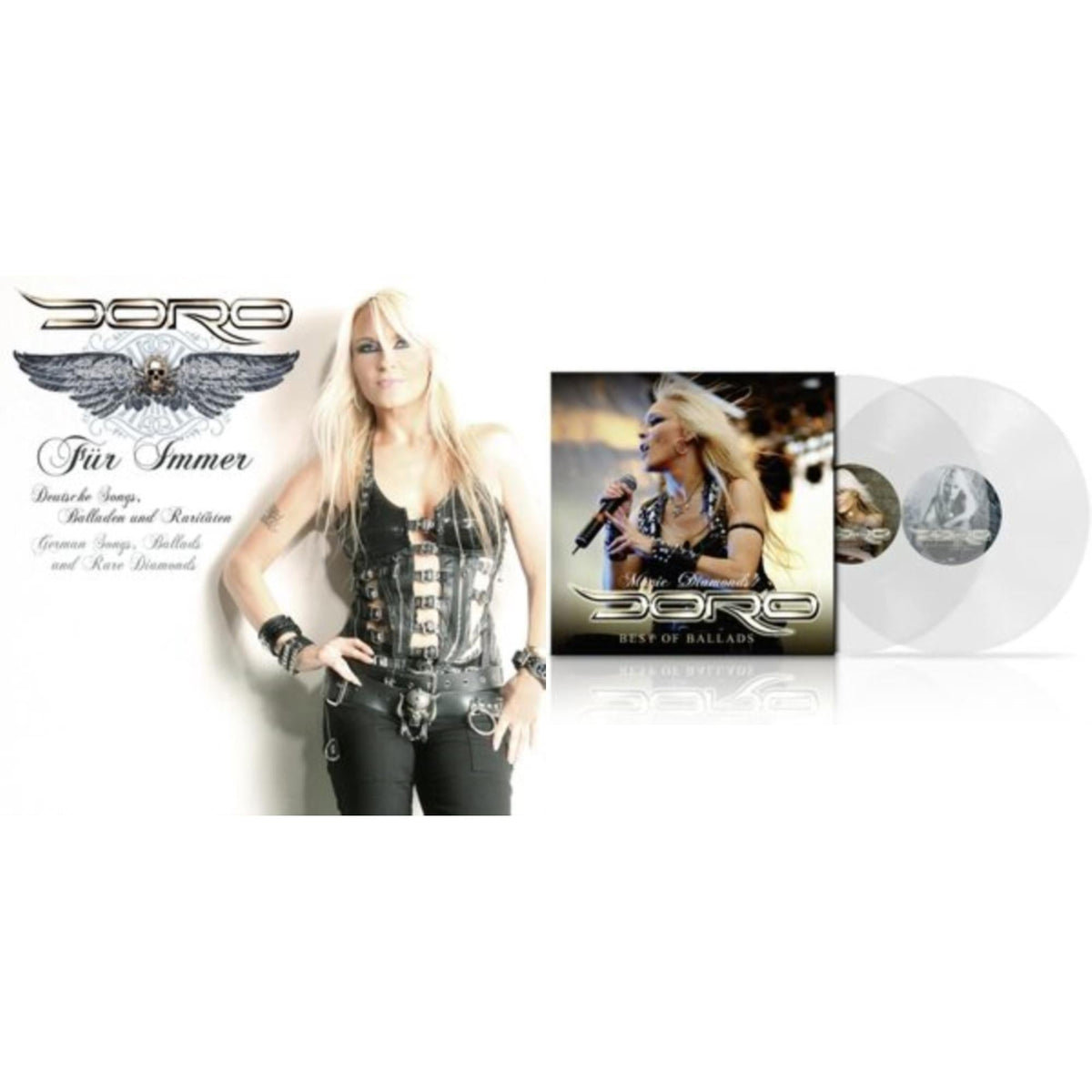 Doro - Fur Immer (Black White Marbled LP Vinyl) & Magic Diamonds - Best Of Ballads (Gatefold Jacket/Clear LP Vinyl)