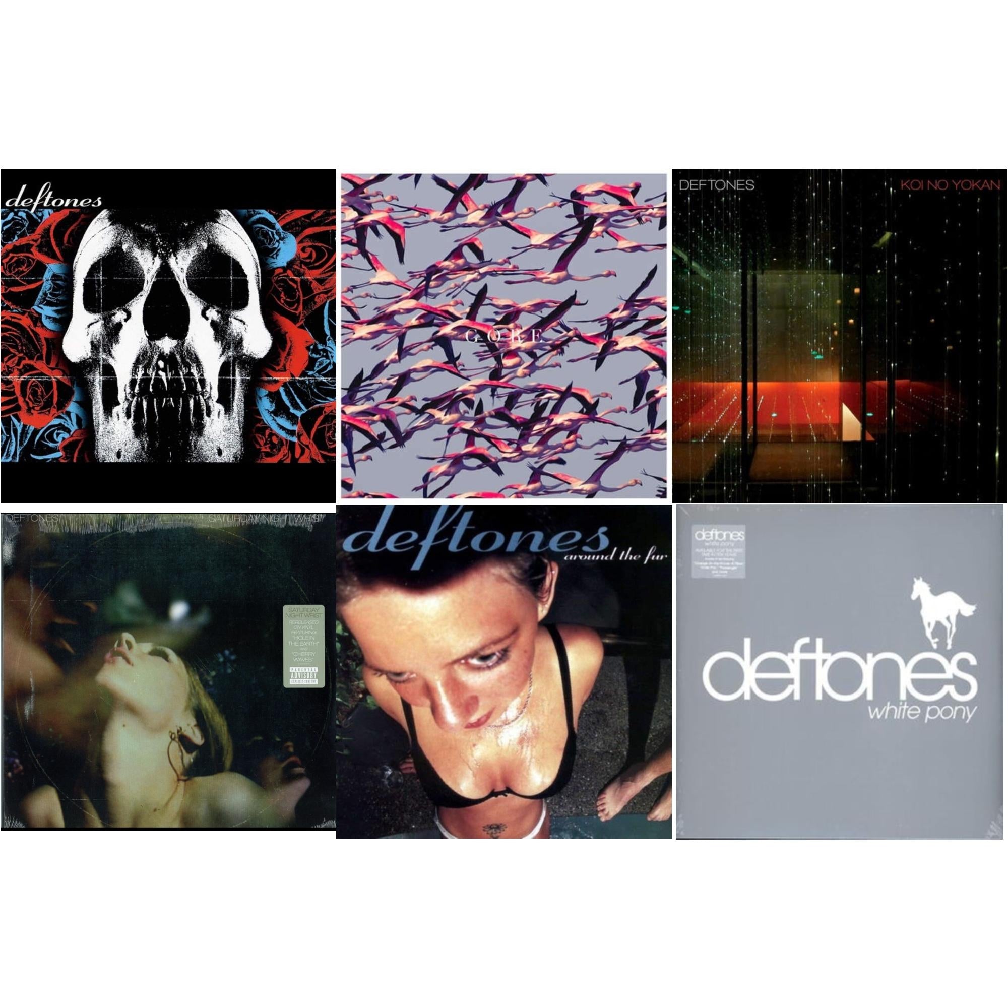 Deftones & Gore (White LP Vinyl) & Koi No Yokan & Saturday Night Wrist & Around The Fur (180G) & White Pony