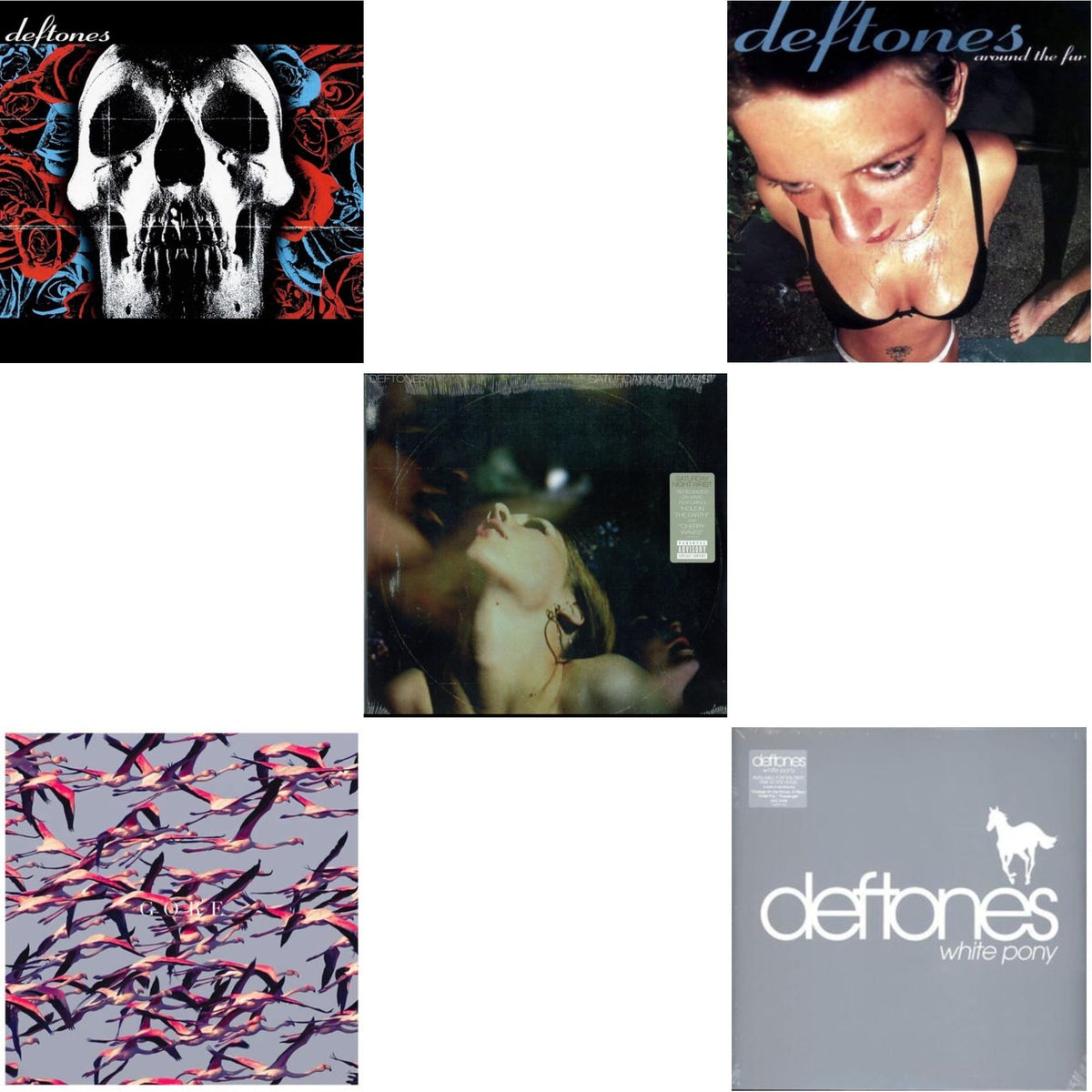 Deftones & Gore (White LP Vinyl) & Saturday Night Wrist & Around The Fur (180G) & White Pony