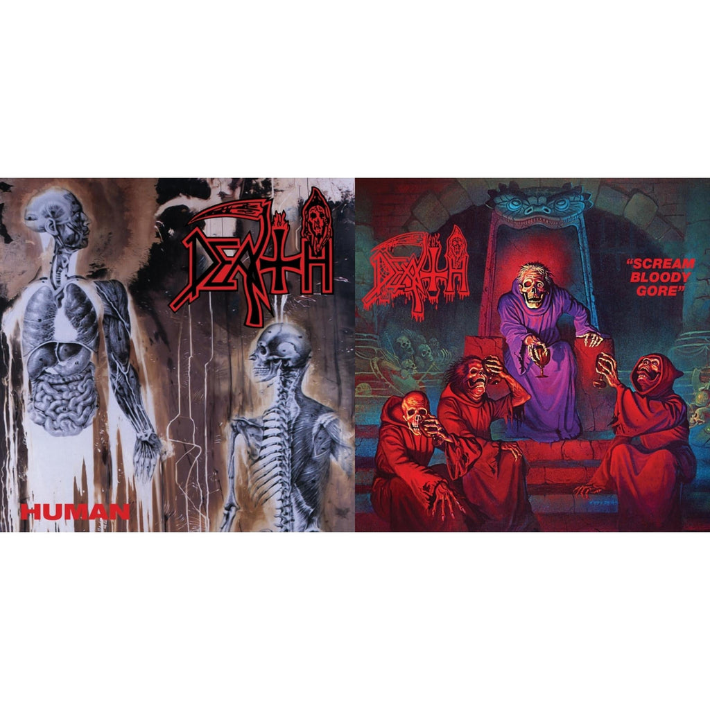 Human (Bone White, Blue Jay & Gold Tri Color Merge With Splatter LP Vinyl) & Scream Bloody Gore (Reissue)