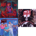 Death - Scream Bloody Gore (Neon Violet, Bone White & Red  Tri Color Merge With Splatter LP Vinyl) & Spiritual Healing - Reissue (Red, Cyan Blue & Black Tri Color Merge With Splatter LP Vinyl) & Individual Thought Patterns - Reissue (Hot Pink, Bone