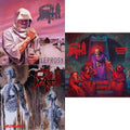 Leprosy Reissue (Hot Pink, Bone White & Blue Jay Tri Color Merge With Splatter LP Vinyl) & Human (Bone White, Blue Jay & Gold Tri Color Merge With Splatter LP Vinyl) & Scream Bloody Gore (Reissue)