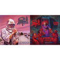 Scream Bloody Gore (Neon Violet, Bone White & Red  Tri Color Merge With Splatter LP Vinyl) & Leprosy Reissue (Hot Pink, Bone White & Blue Jay Tri Color Merge With Splatter LP Vinyl)