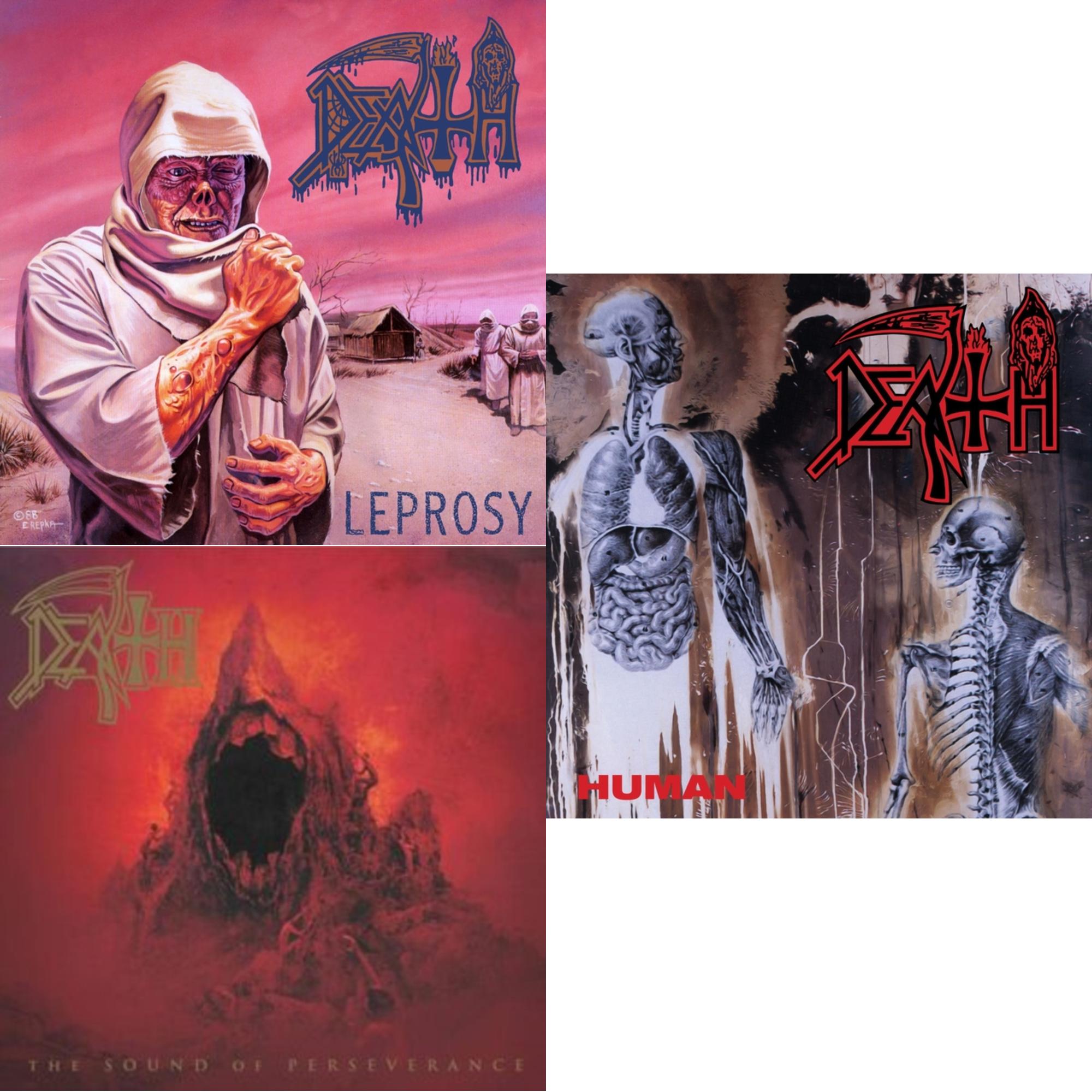 Sound Of Perseverance (Black, Red & Gold Tri Color Merge Withsplatter Vinyl/2LP) & Human (Remastered Reissue) & Leprosy (Reissue)